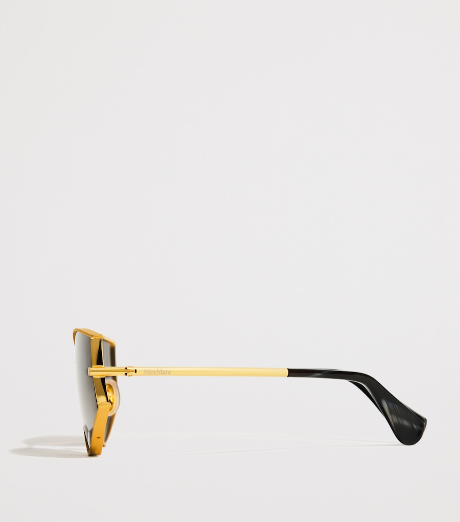 Metal Cat-Eye Sunglasses BLACK Image 5