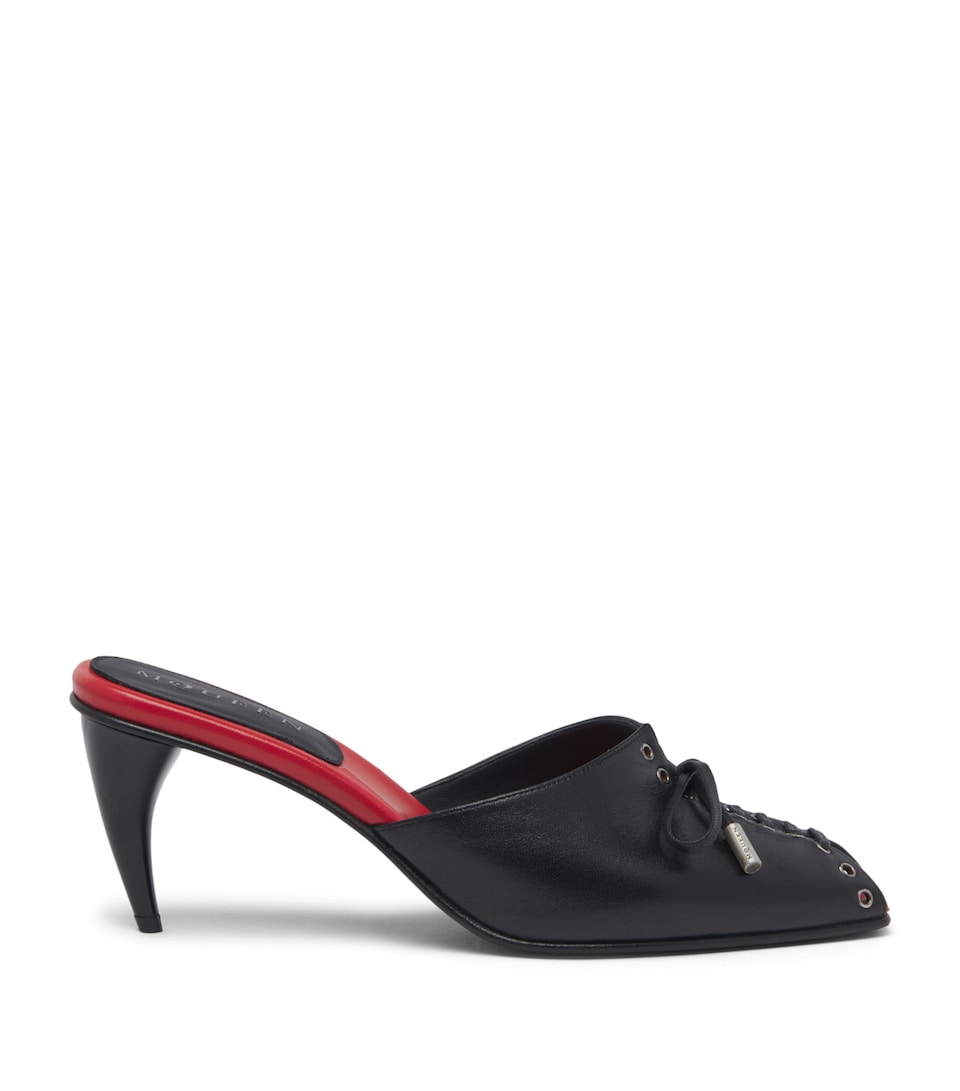 McQueen Leather Lexie Heeled Mules 70