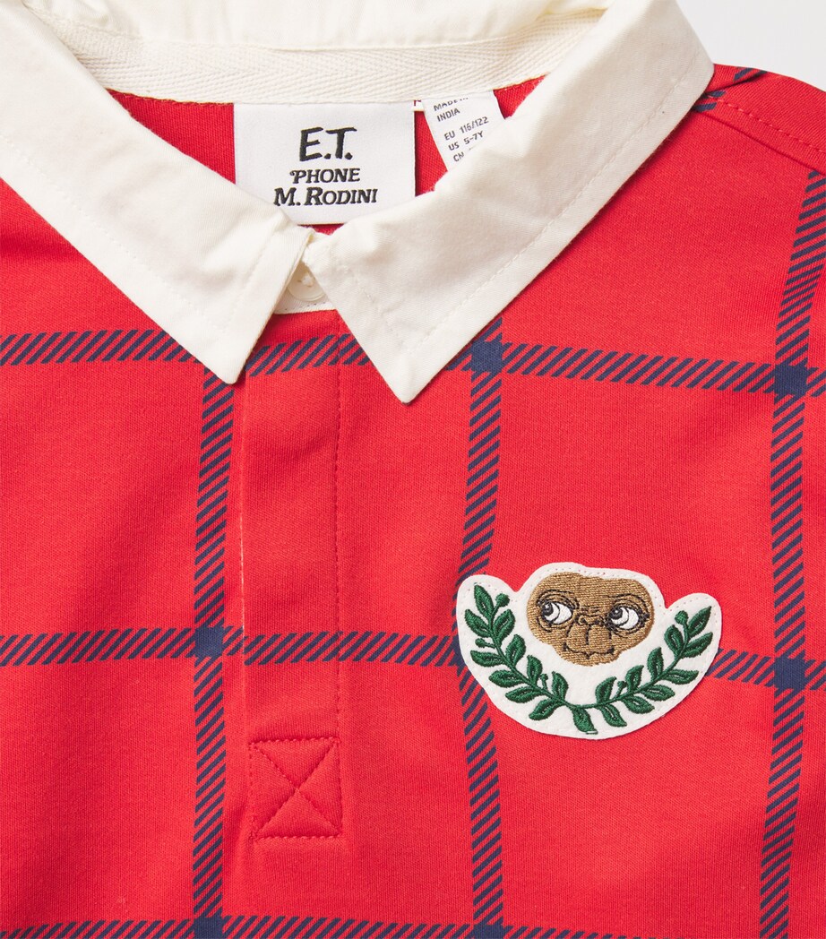 Mini Rodini Red x E.T. Cotton Patch Rugby Shirt (3-11 Years) | Harrods AU