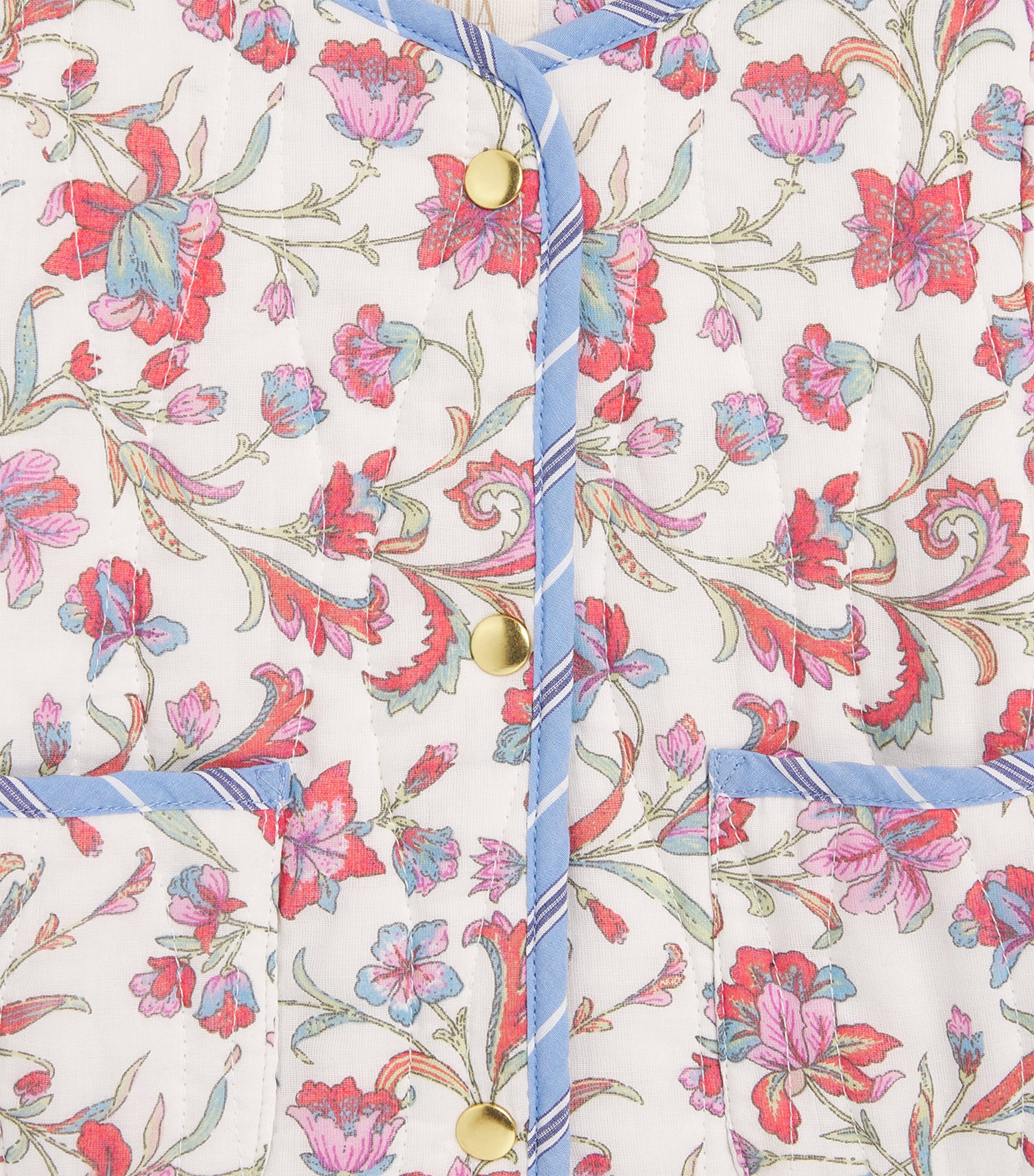 Cotton Floral Astrid Jacket (6-24 Months) 101365682CRM FLRLHVN Image 3