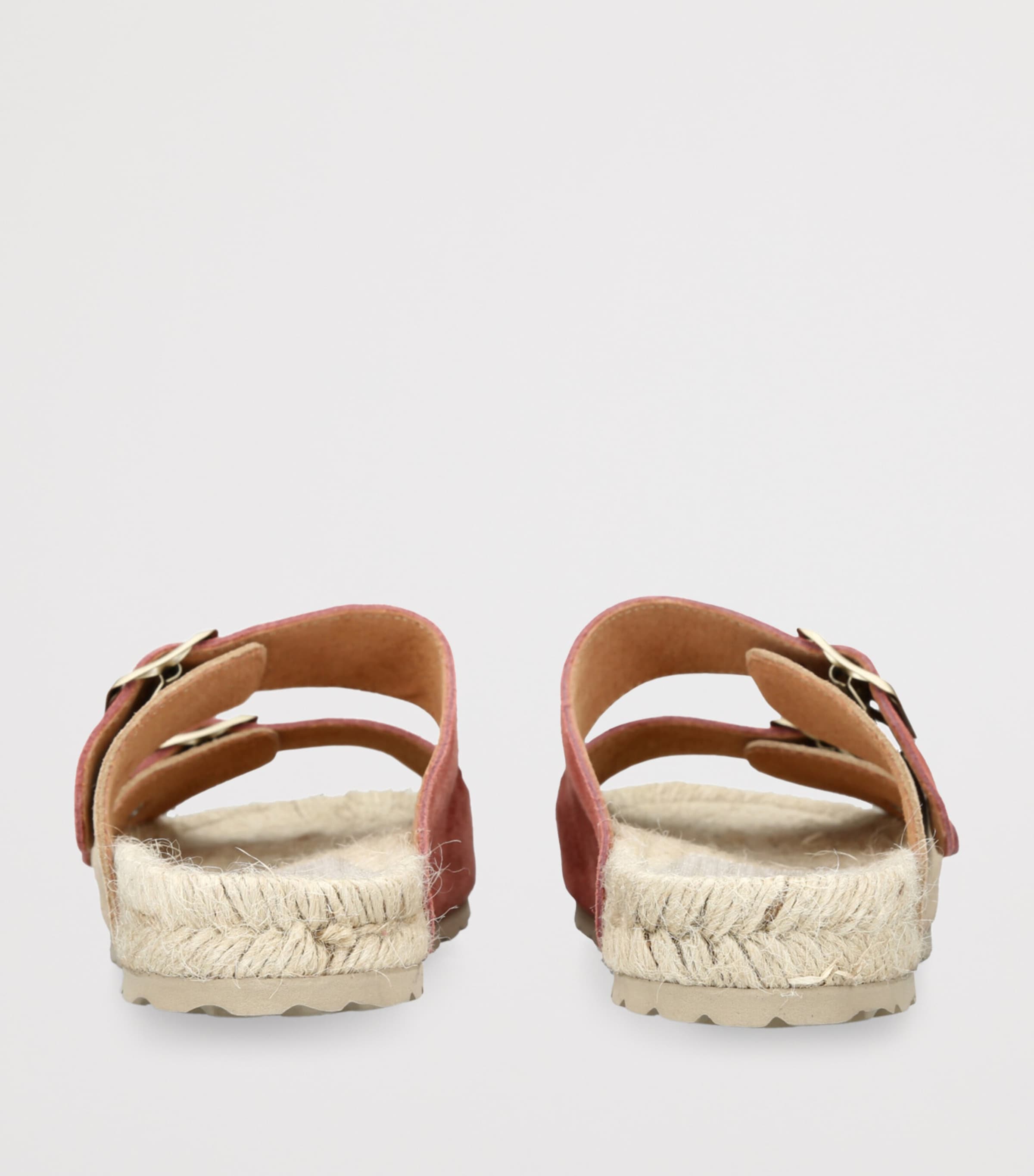 Manebi Suede La Havana Sandals Salmon Image 2