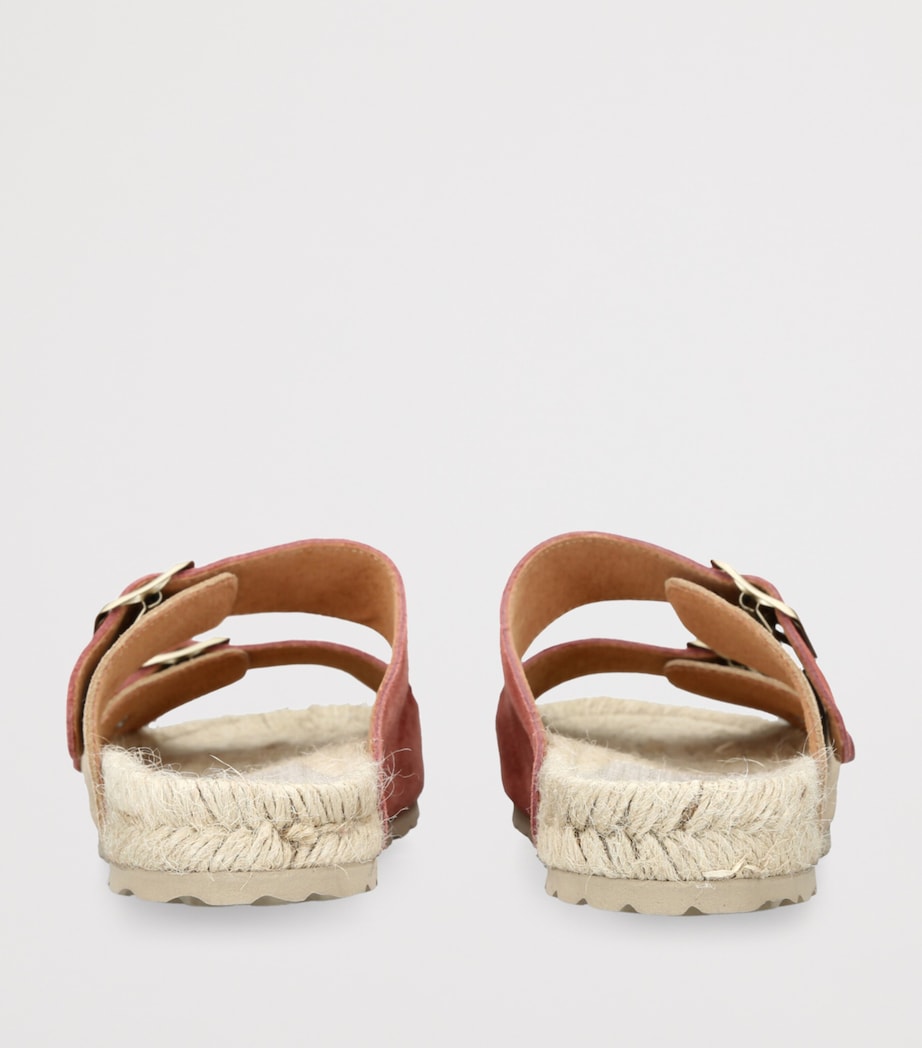 Manebi Suede La Havana Sandals Salmon Image 2