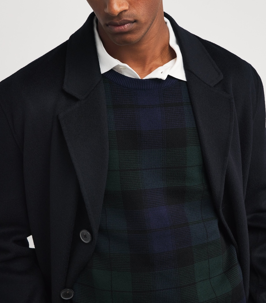 Merino Wool Plaid Polo Pony Sweater MULTI Image 6