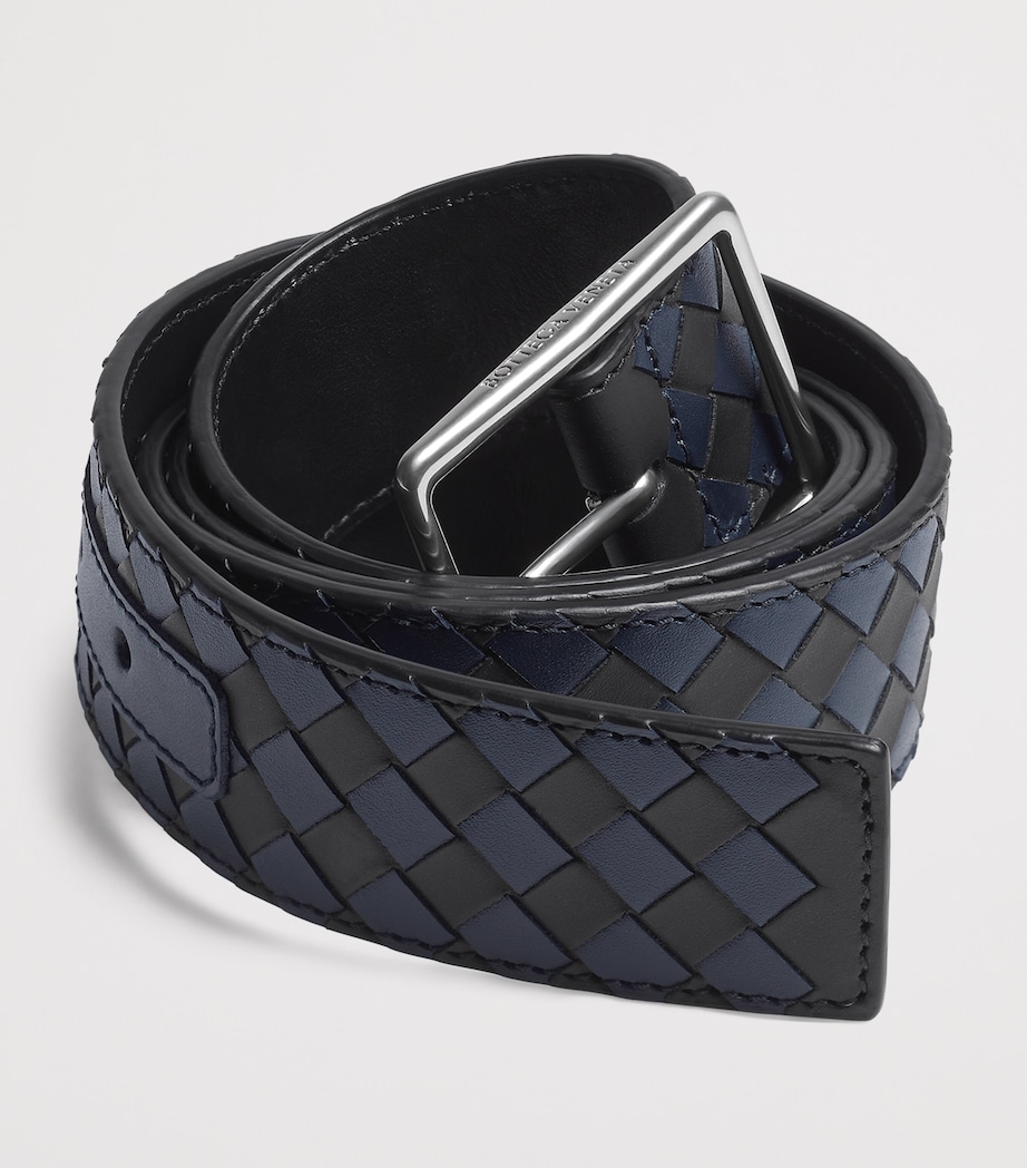 Bottega Veneta Leather Intrecciato Piccolo Belt Image 3