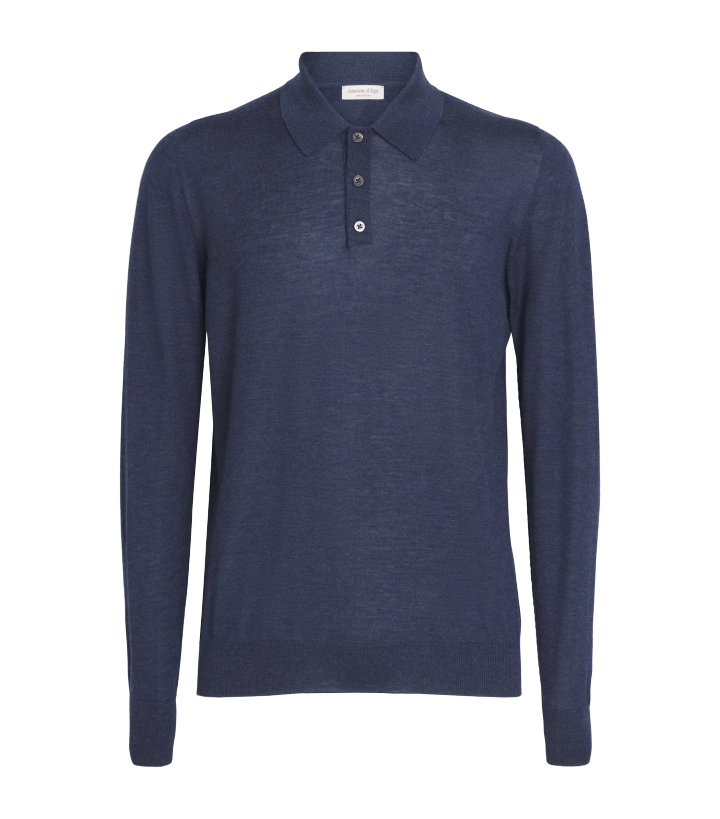 Superfine Cashmere Fin Polo Shirt HD7350 BARRA NAVY Image 1