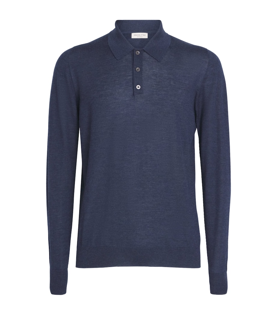Superfine Cashmere Fin Polo Shirt HD7350 BARRA NAVY Image 1