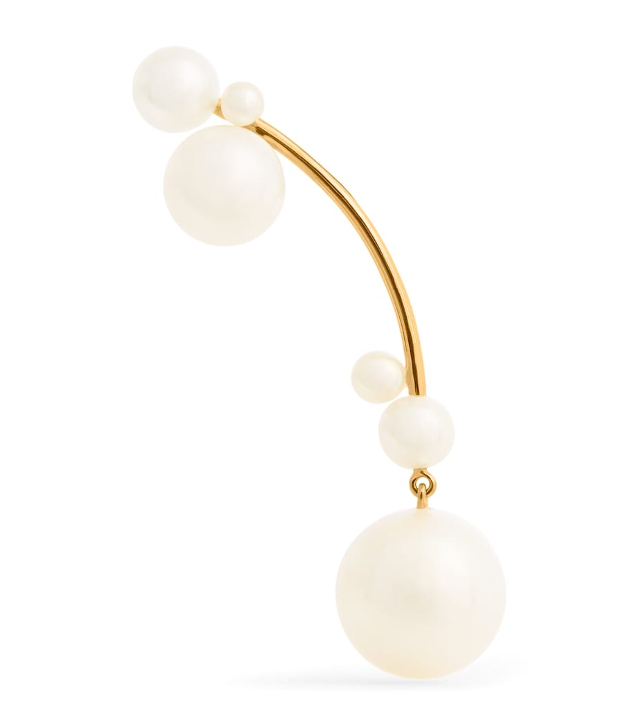 Yellow Gold and Pearl Grand Stella Perle Single Earring (Right) YELLOW GOLD Image 1