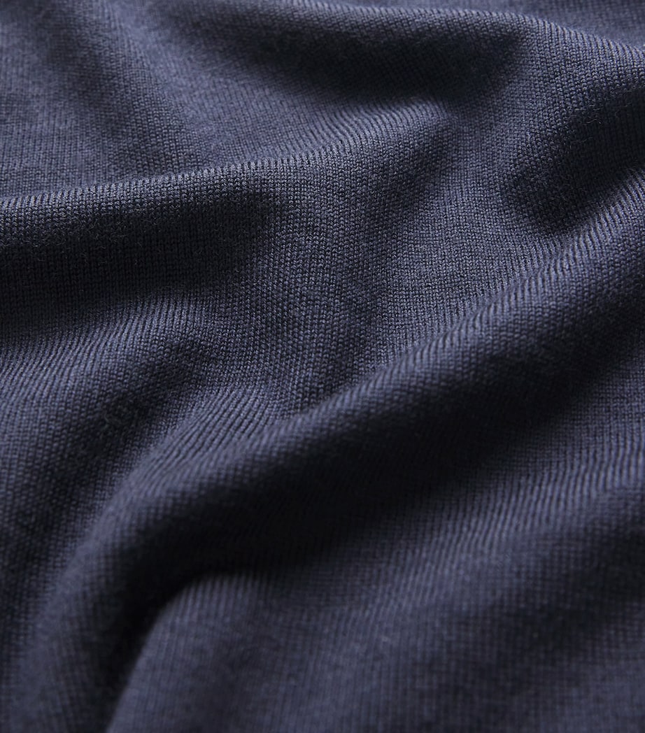 Virgin Wool T-Shirt 850 NAVY Image 5