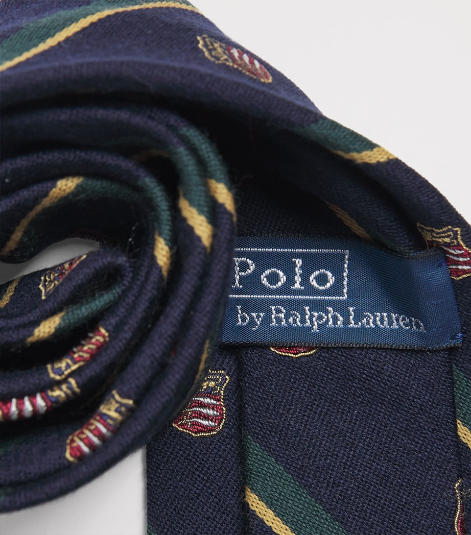 Polo Ralph Lauren Silk Repp Club Tie Navy Image 2