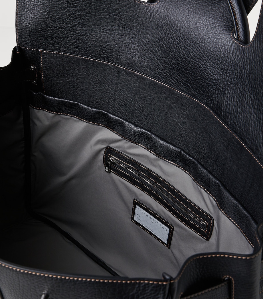 Grained Calfskin Top-Handle Holdall C101 Image 4