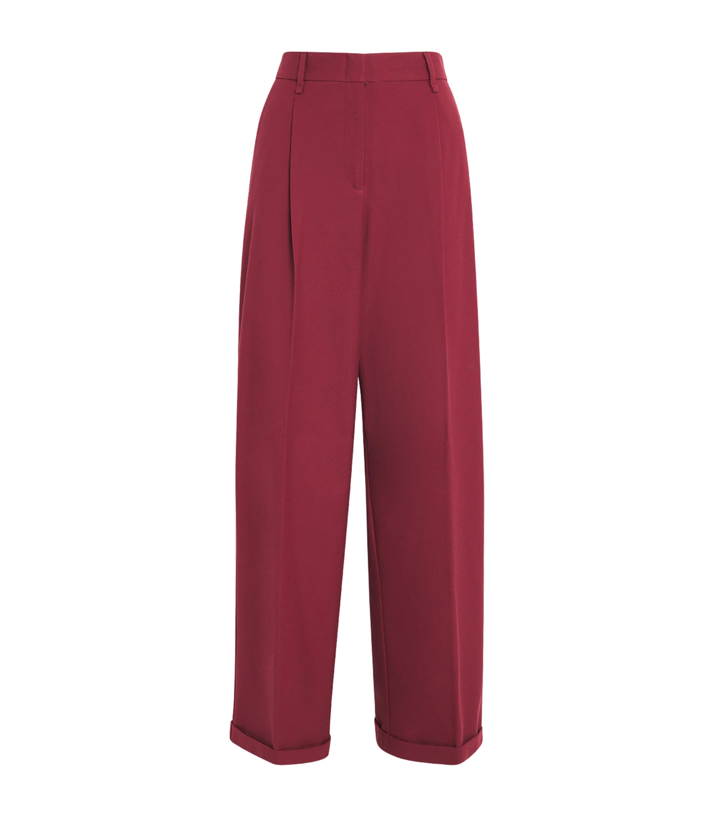 Max & Co Wide-leg Trousers In Red