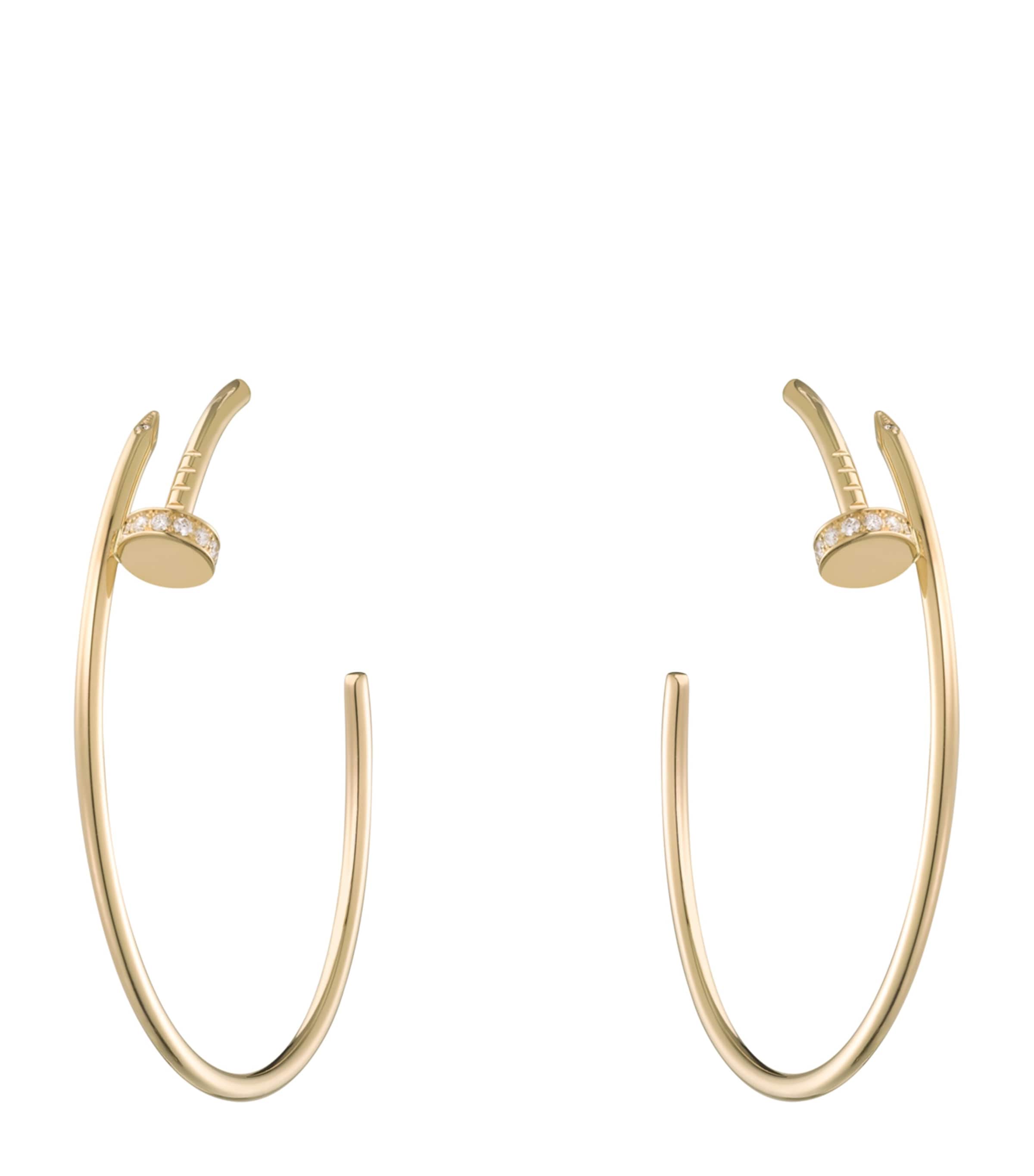 Cartier Yellow Gold and Diamond Juste un Clou Earrings Yellow Gold Image 1
