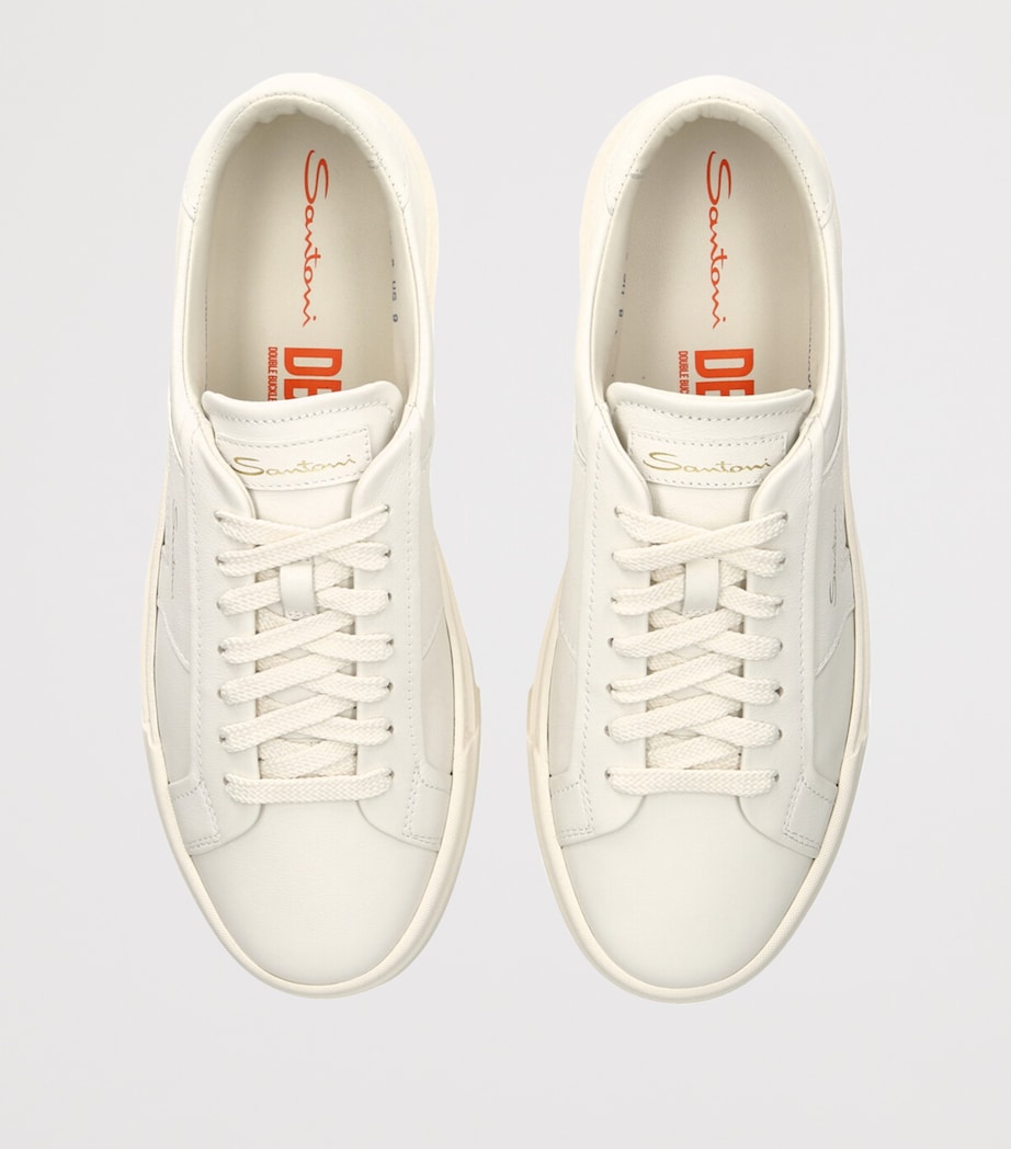 Santoni Leather DBS Sneakers White Image 4