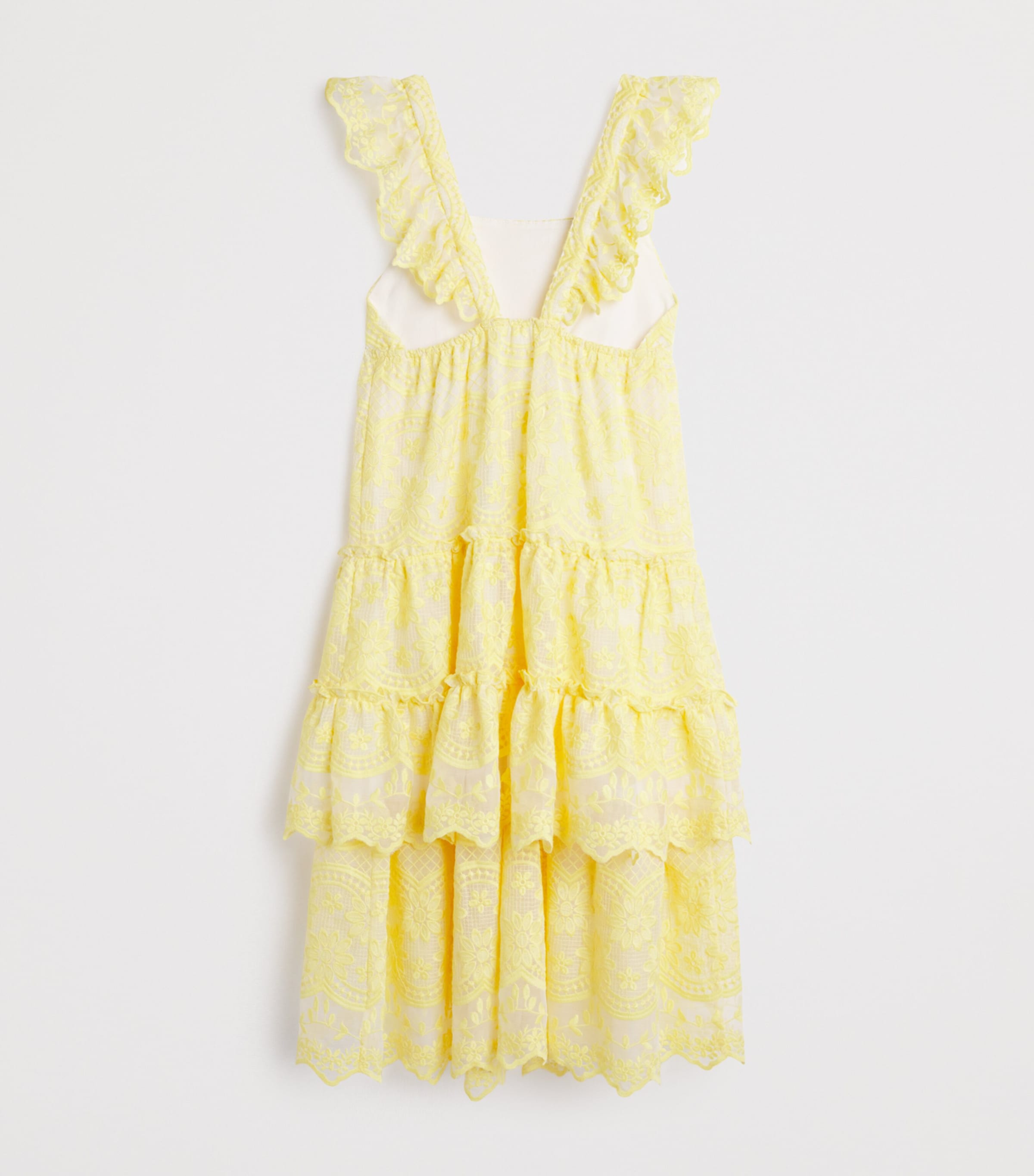 Lace Embroidered Kaia Dress (2-16 Years) LEMON Image 2