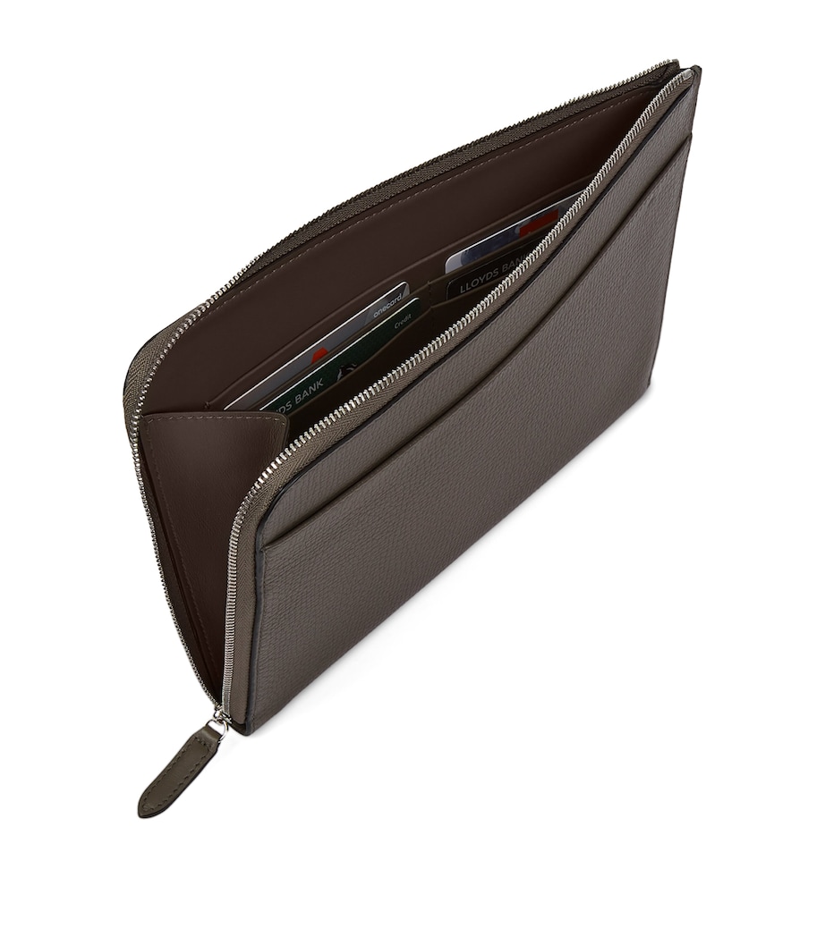 Leather Organiser Pouch DARK TAUPE Image 2