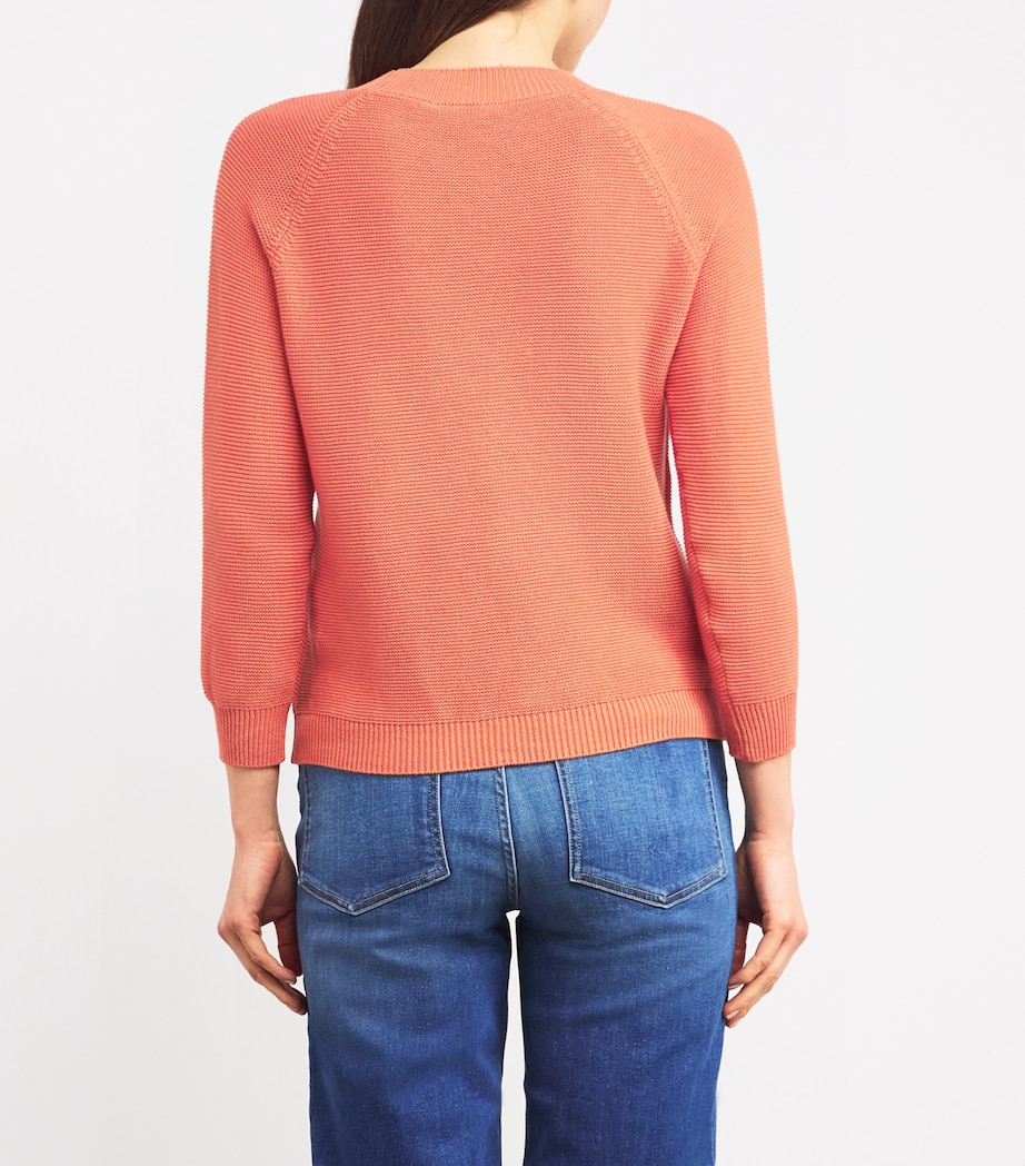 Cotton Crew-Neck Sweater ORANGE Image 4