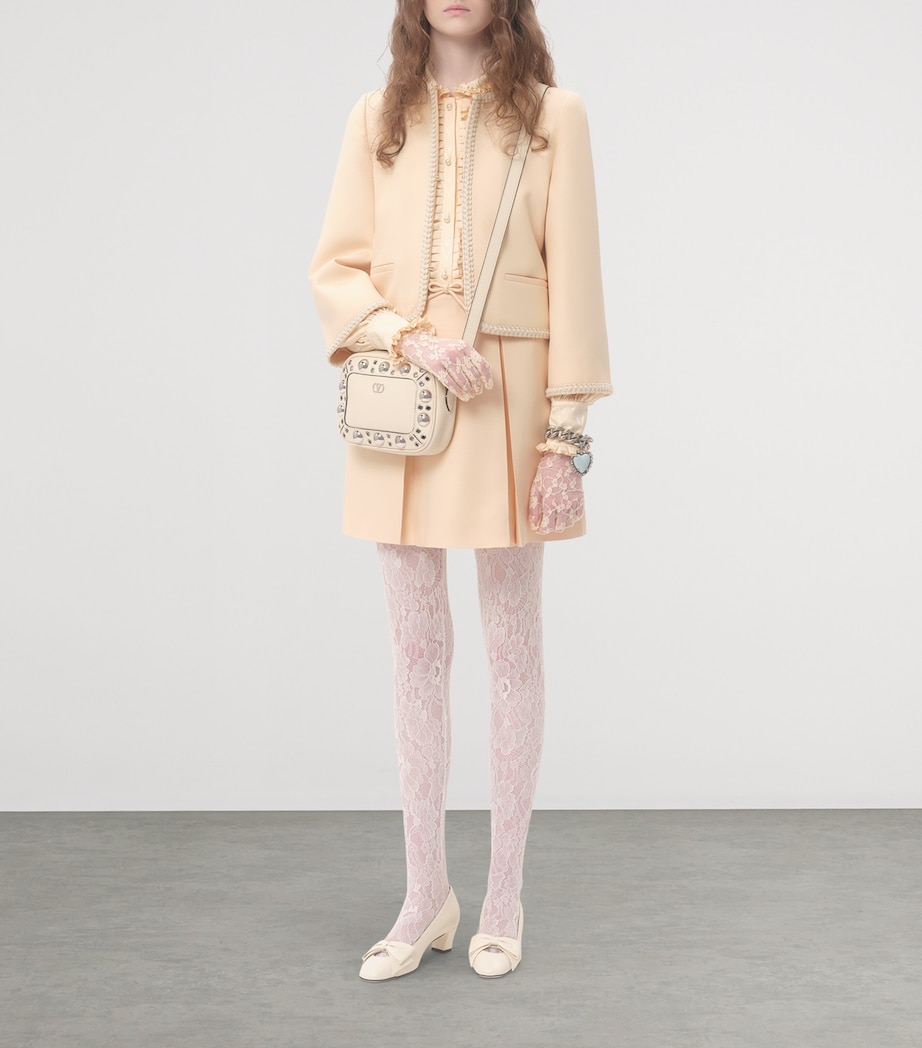 Virgin Wool-Silk Bow Mini Skirt ET5 Image 3