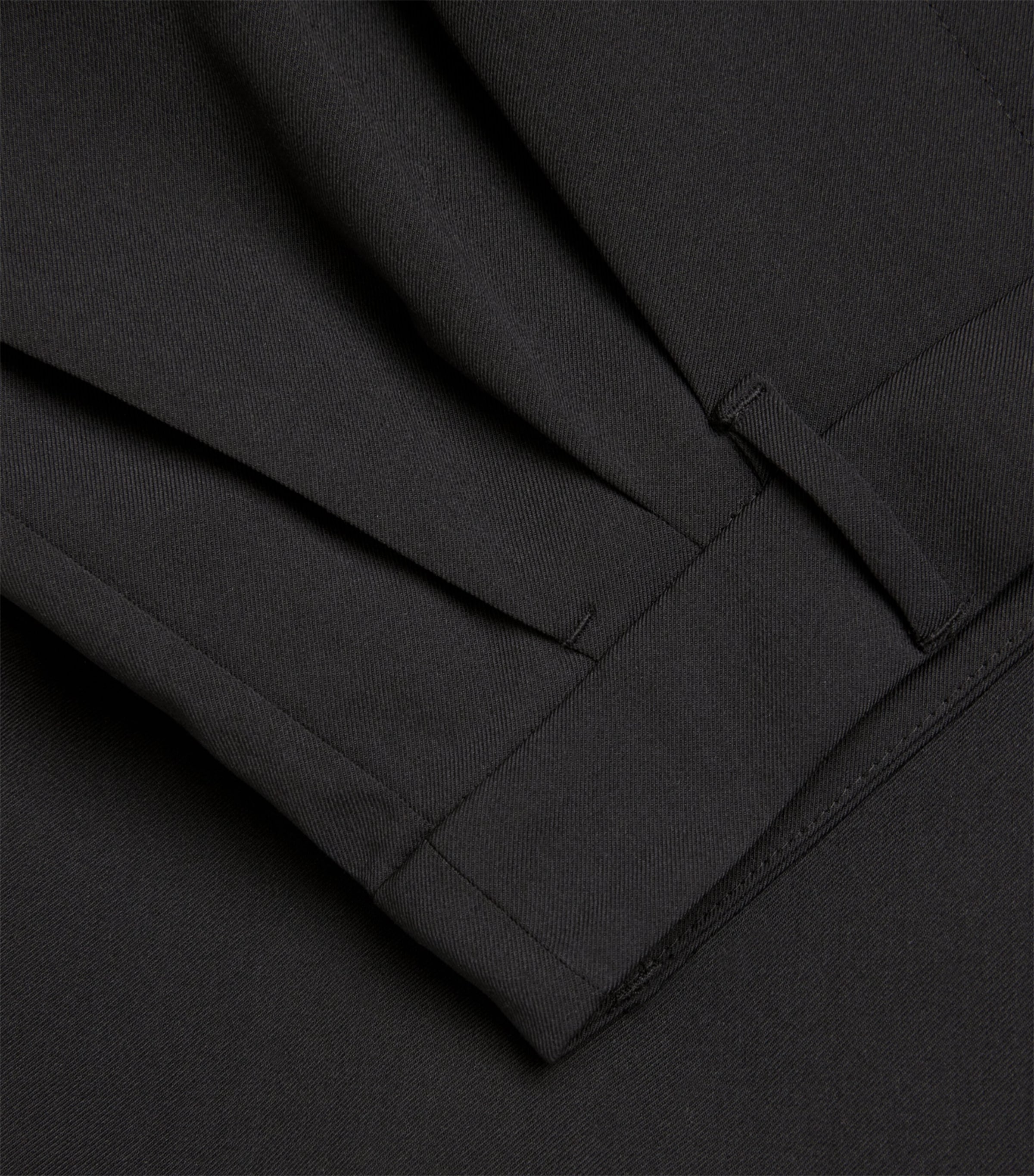 Twill Wide-Leg Trousers BLACK Image 5