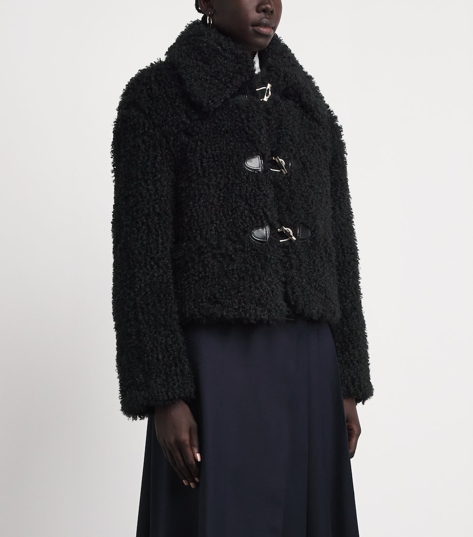 Maje Womens Faux Fur Jacket Black Image 4