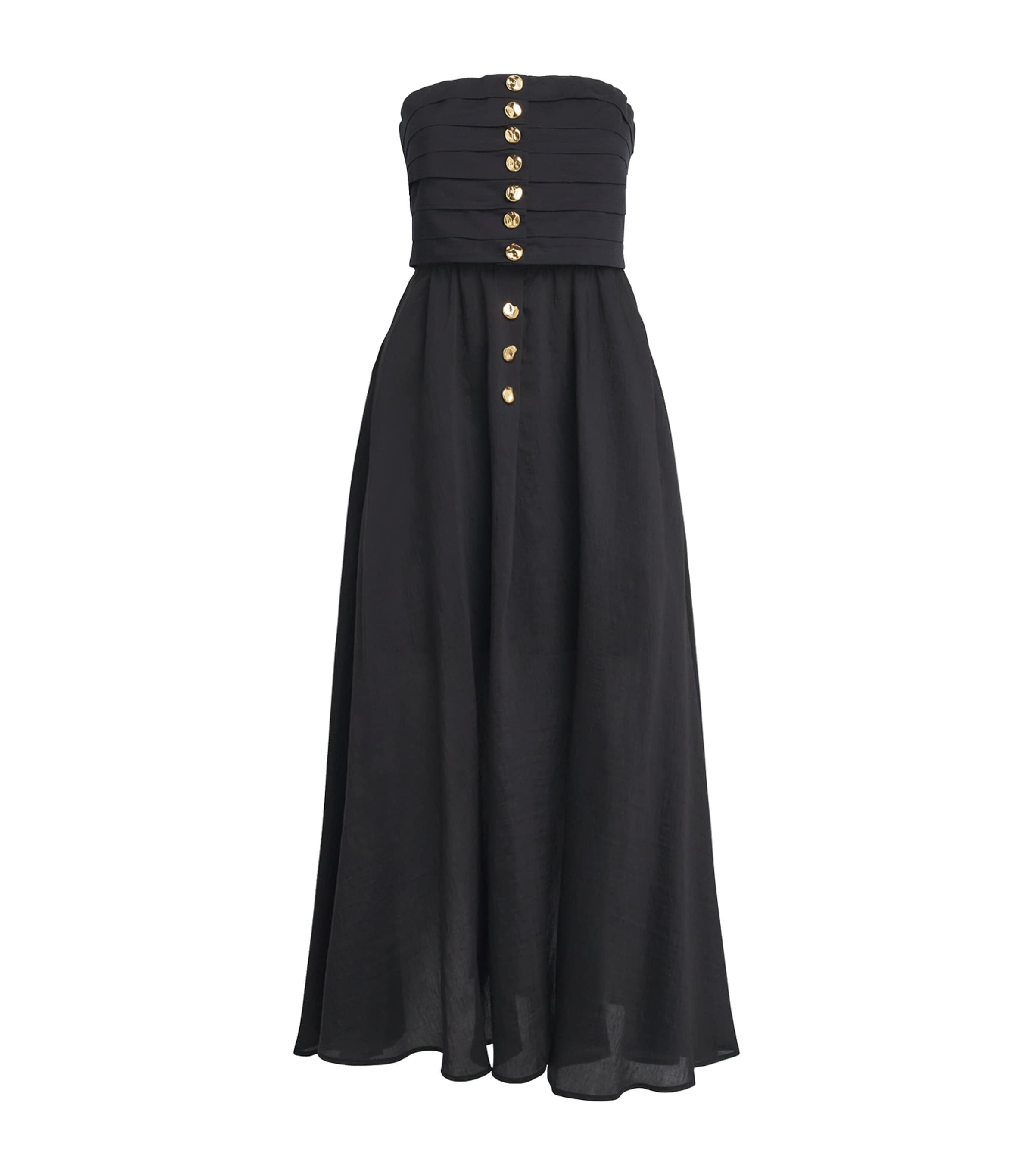 Sandro Paris Cotton-Blend Bandeau Midi Dress | Holiday Shop | Womens | Summer dresses | Women Clothing | Dresses | Midi Dresses | Day Dresses | Designers | Sandro Paris | 5248