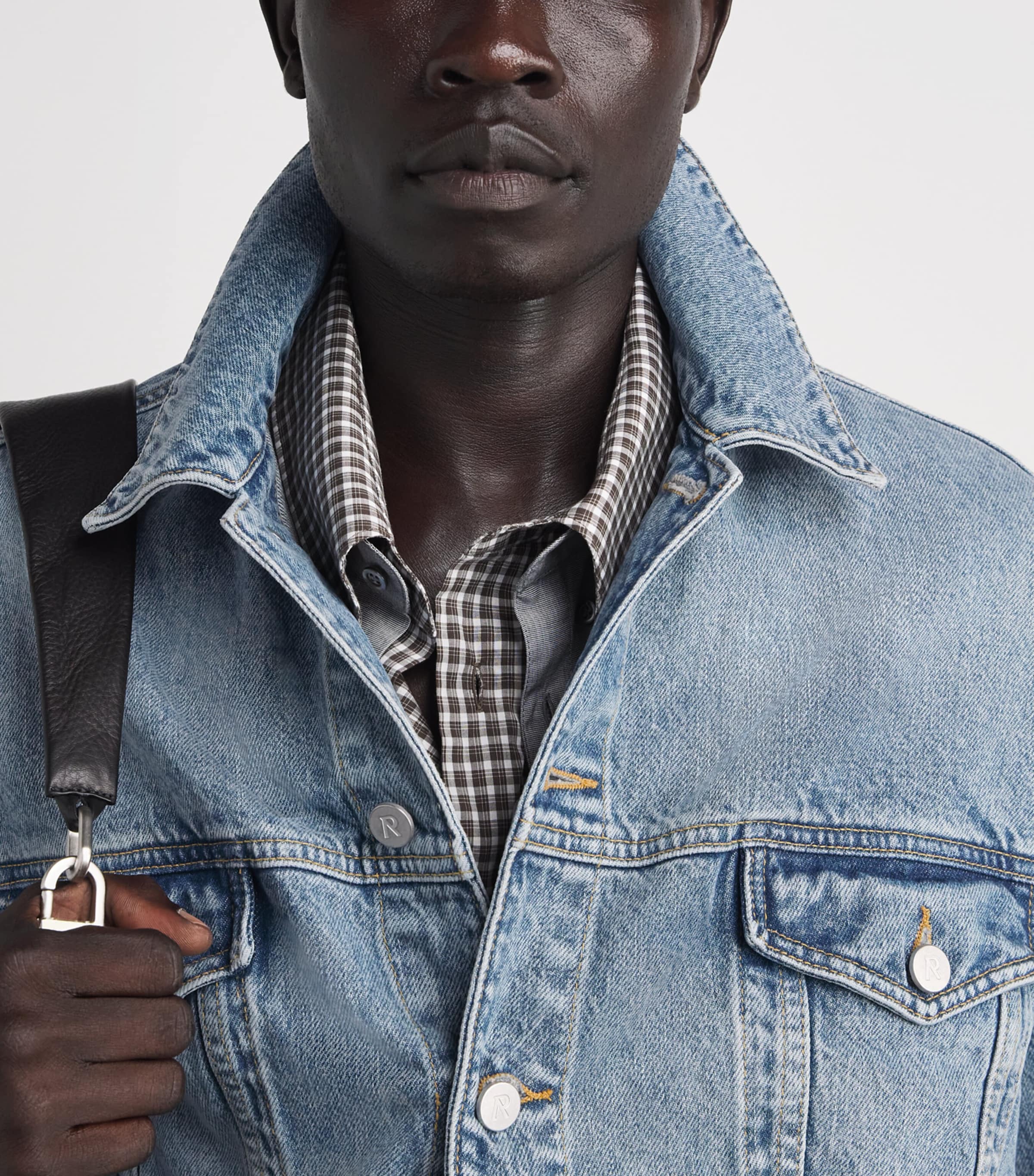 Represent Mens Denim Trucker Jacket Authentic Blue Image 3