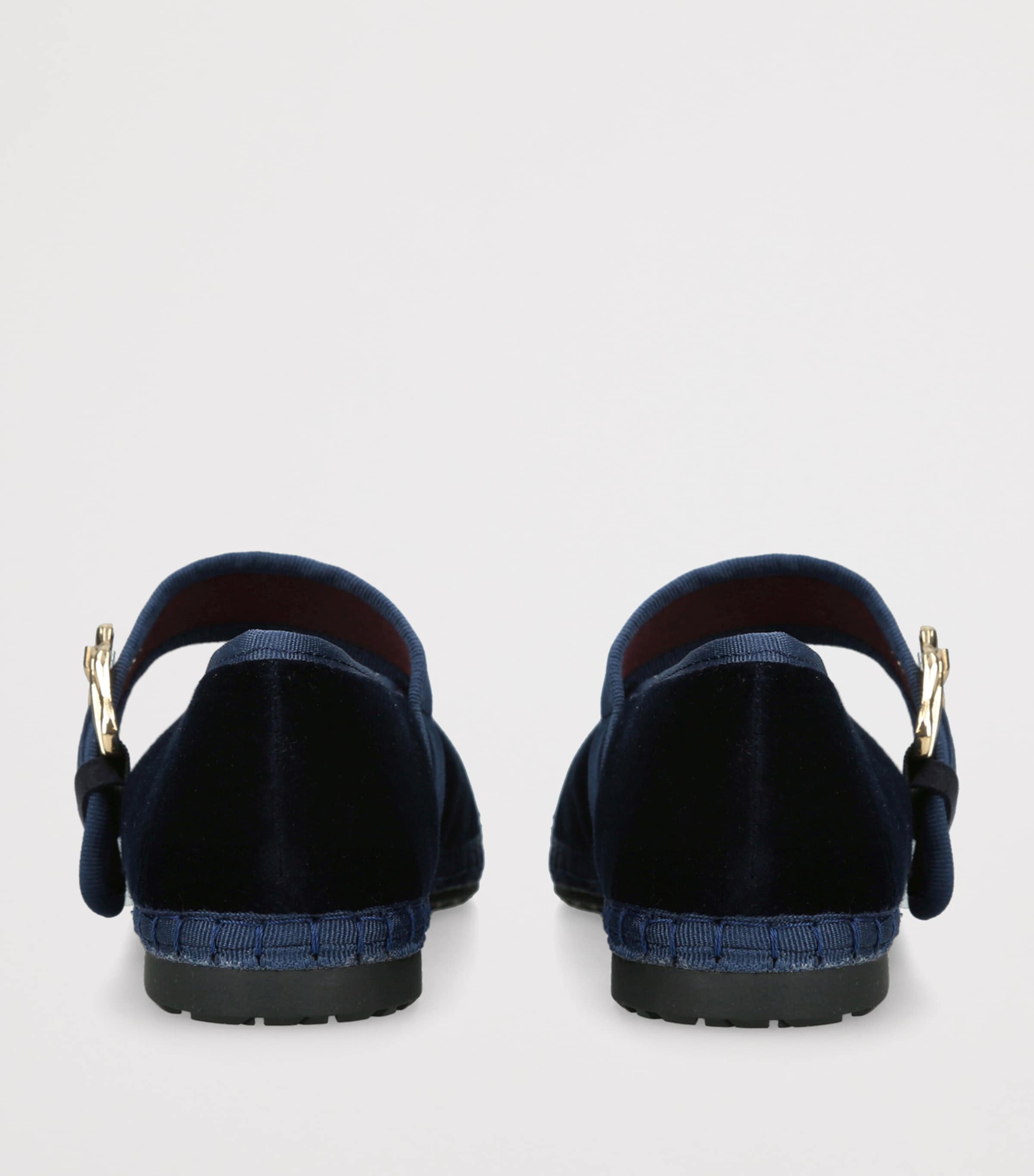 Flabelus Velvet Sophie Mary Janes Blue/dark Image 2