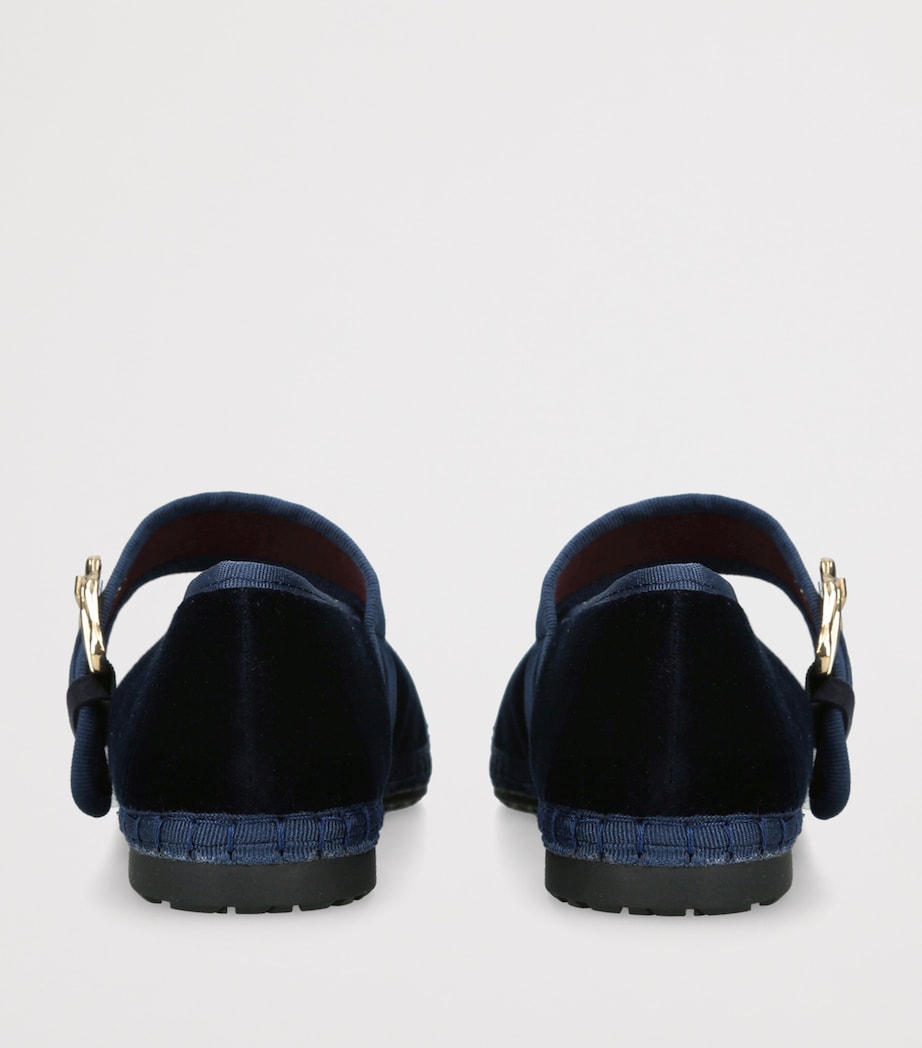 Flabelus Velvet Sophie Mary Janes Blue/dark Image 2