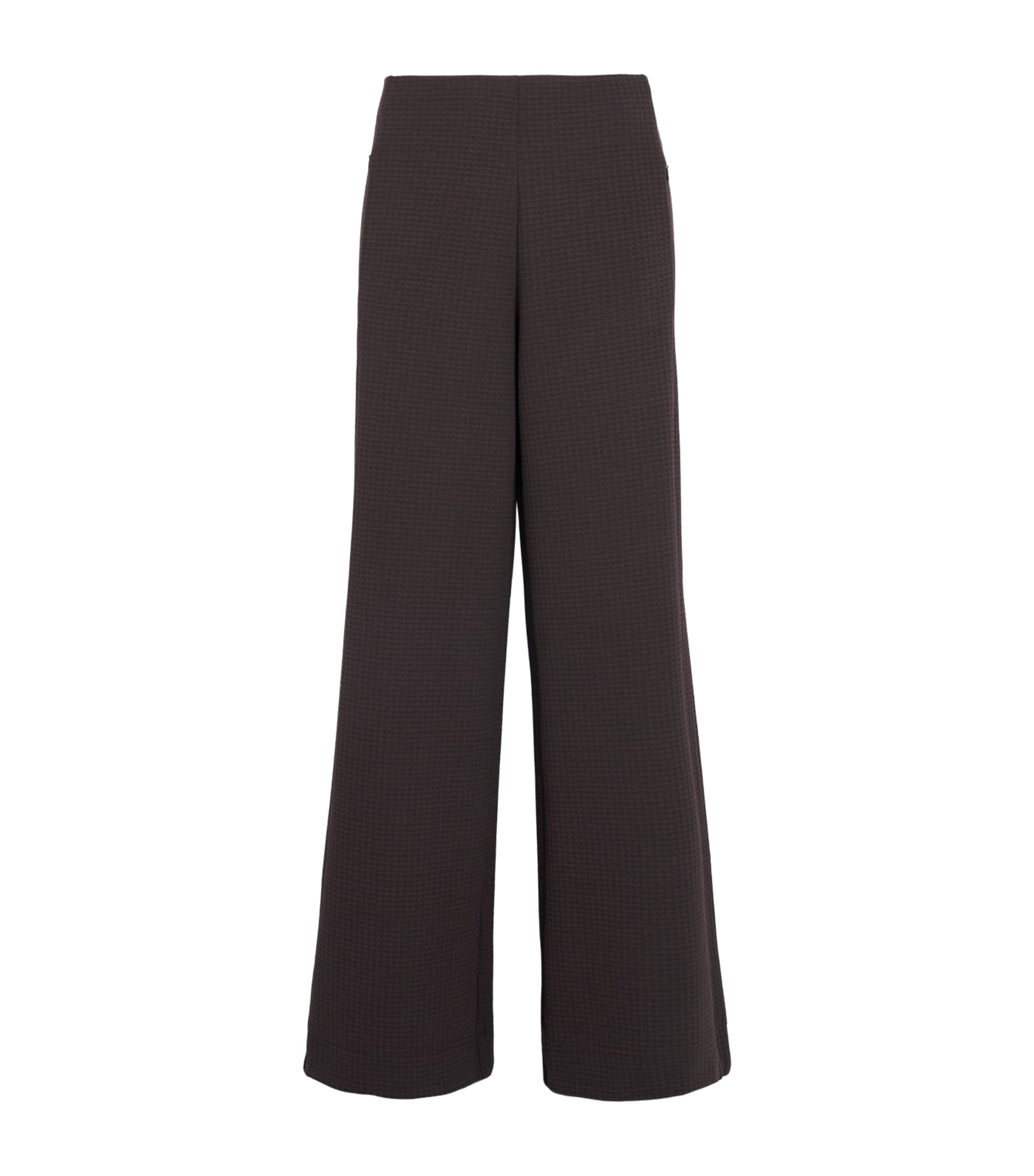 Me+em Jersey Wide Trousers In Brown
