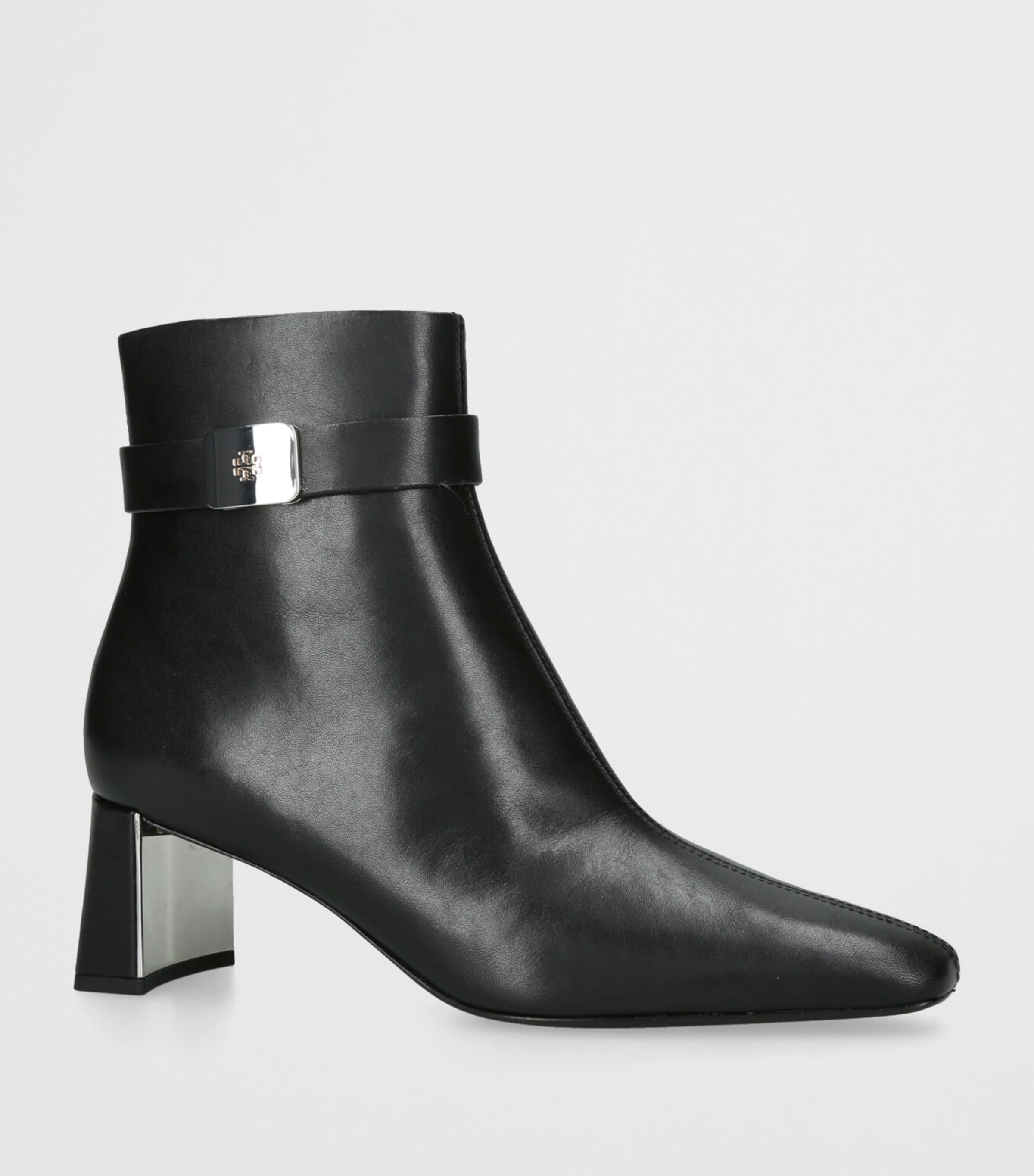 Leather Georgia Ankle Boots 55 BLACK Image 3