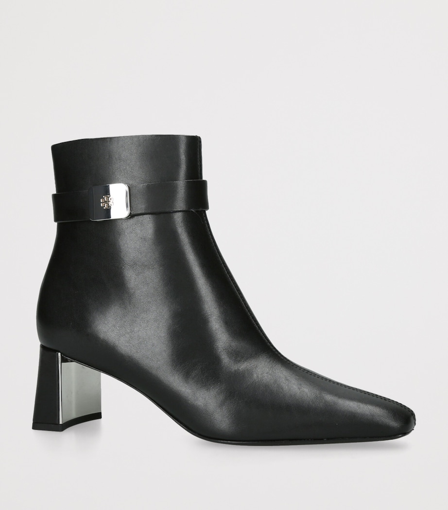 Leather Georgia Ankle Boots 55 BLACK Image 3