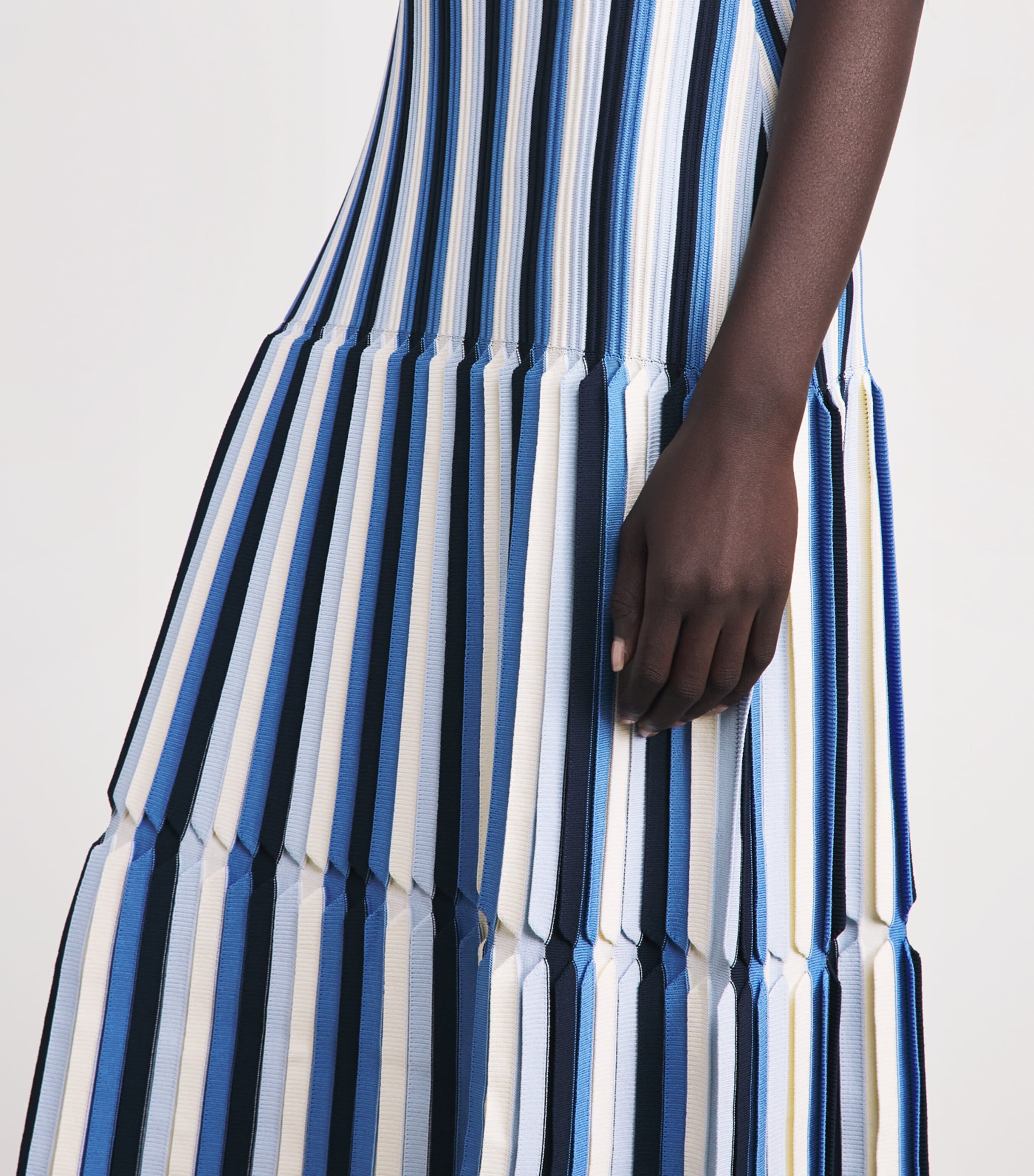 Simkhai Womens Striped Lianne Midi Dress Cerulean Multi Image 5