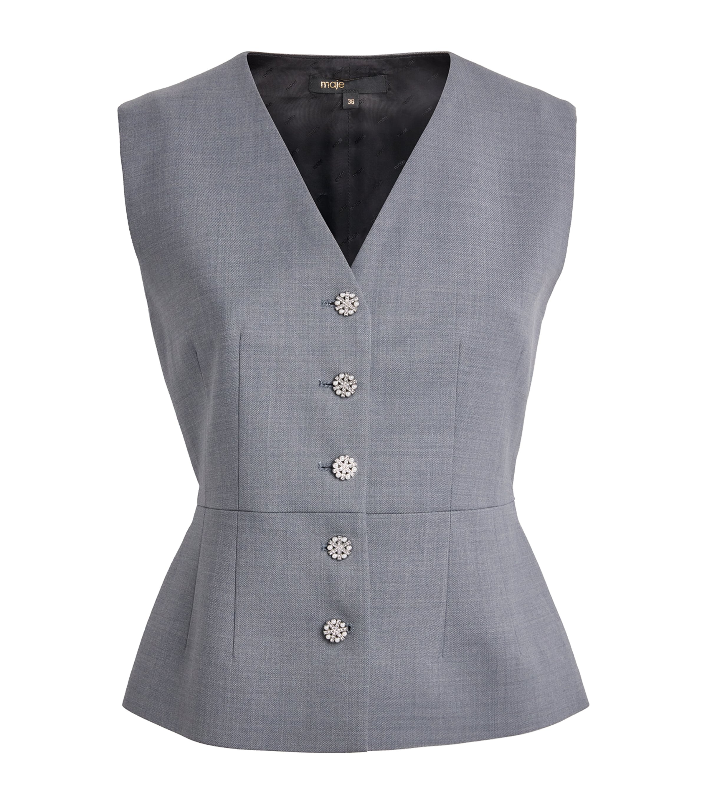 Wool-Blend Waistcoat GREY Image 1