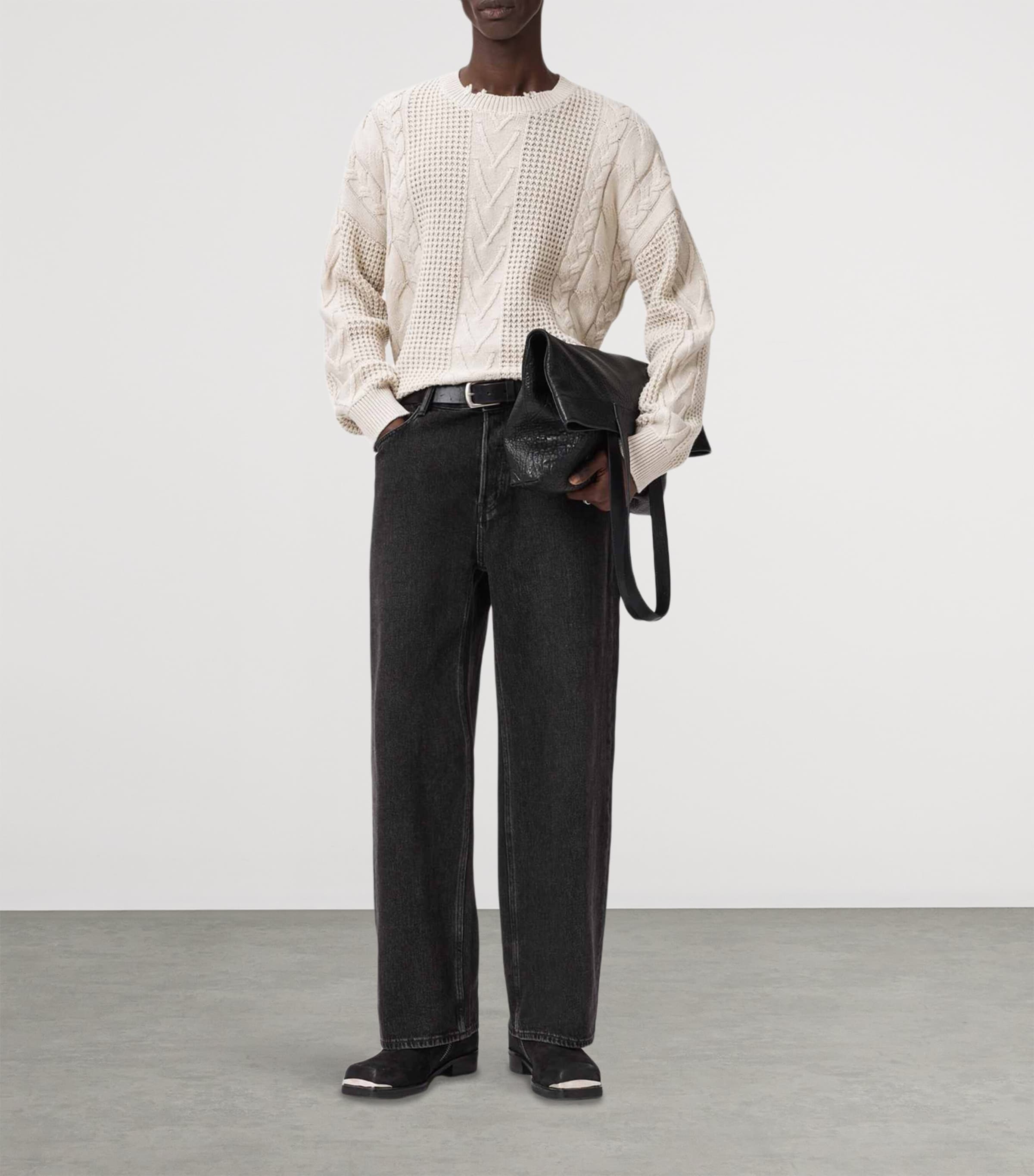 Wool-Organic Cotton Tenter Sweater ECRU WHITE Image 8