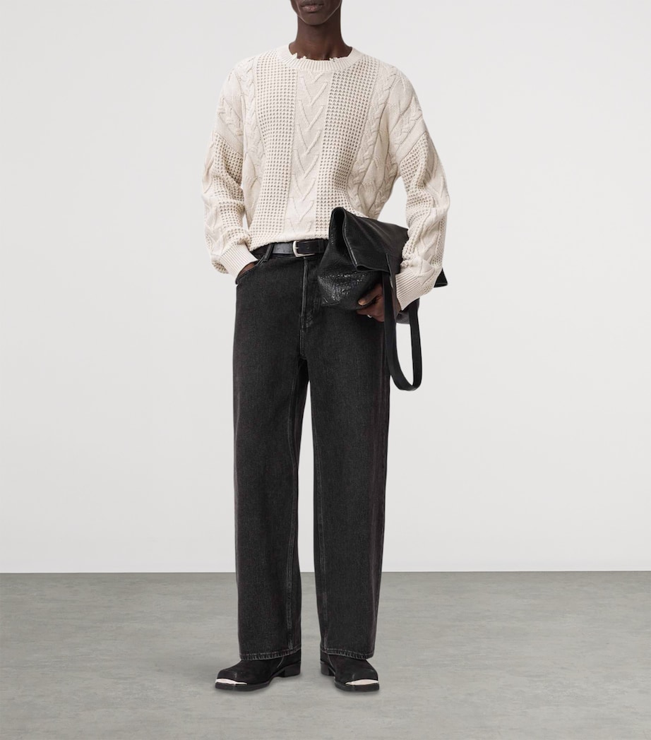 Wool-Organic Cotton Tenter Sweater ECRU WHITE Image 8