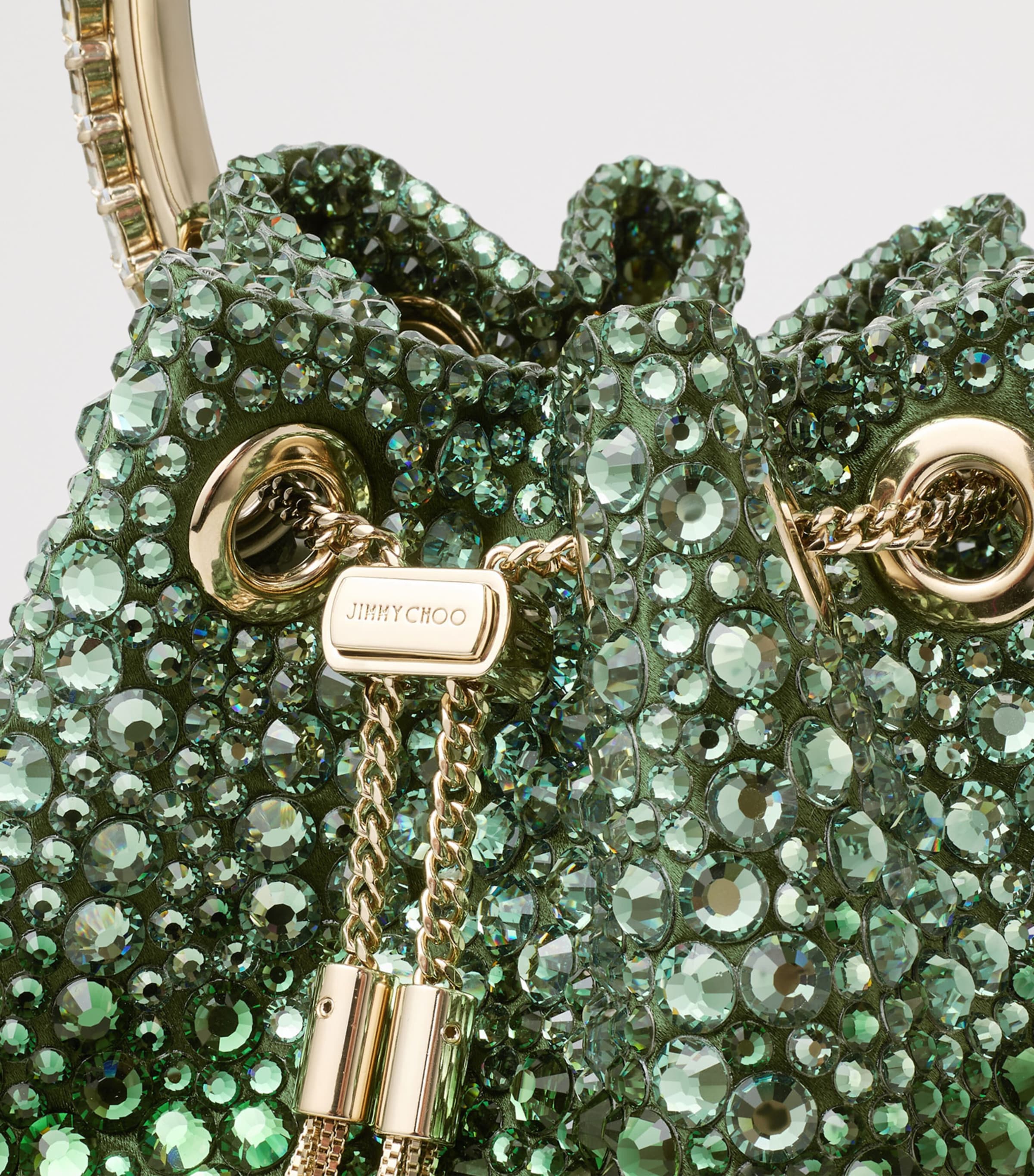 Bon Bon Embellished Top-Handle Bag BRITISH GREEN MIX/EM Image 6