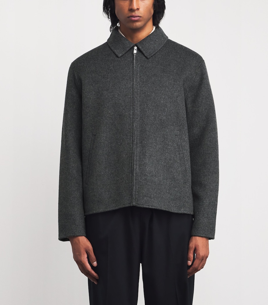 Double-Faced Wool-Blend Jacket DARK GREY Image 3
