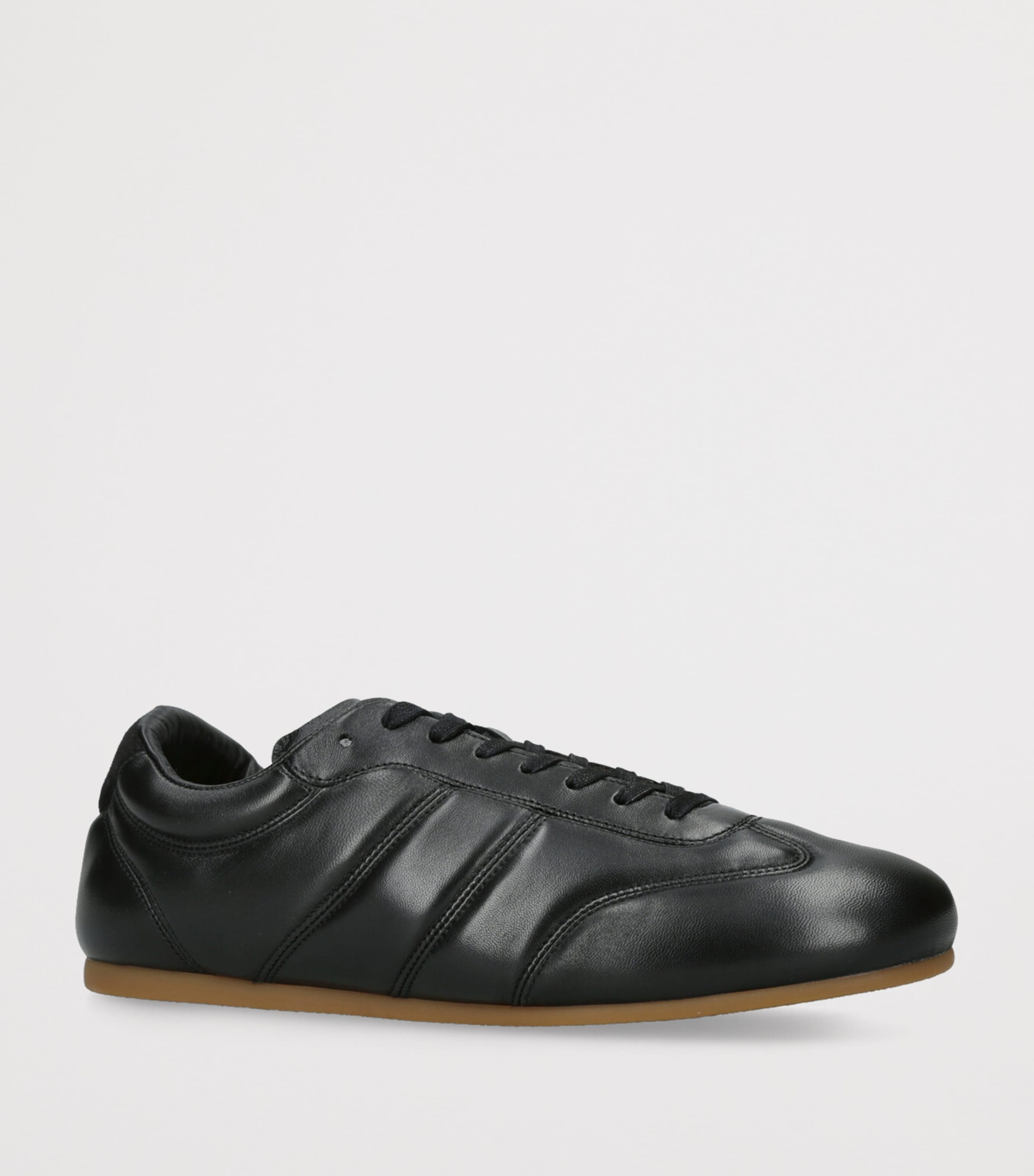 Leather Soft Runner Sneakers BLACK Image 3