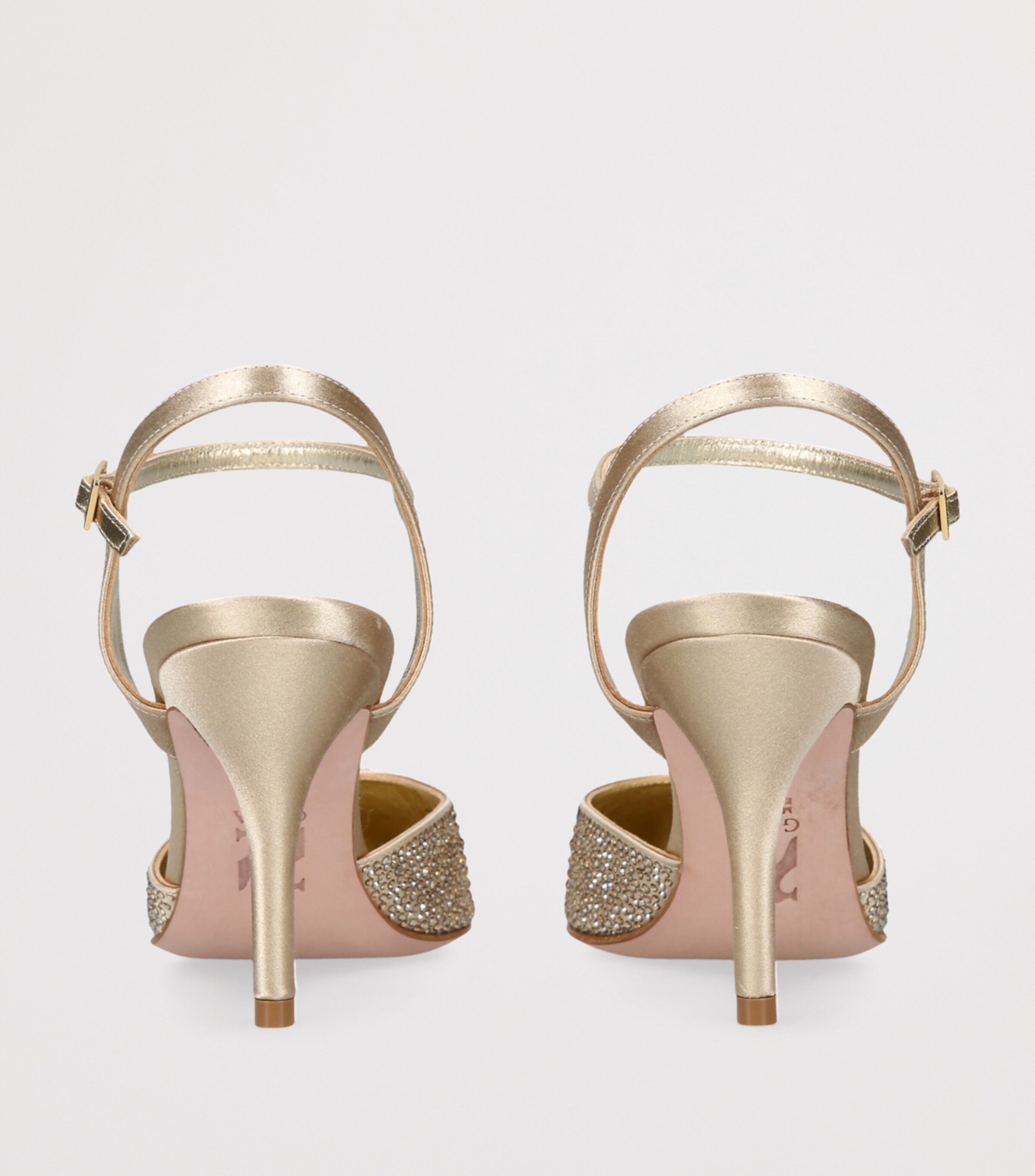 Gina Embellished Karla Slingback Heels 85 Gold Image 2