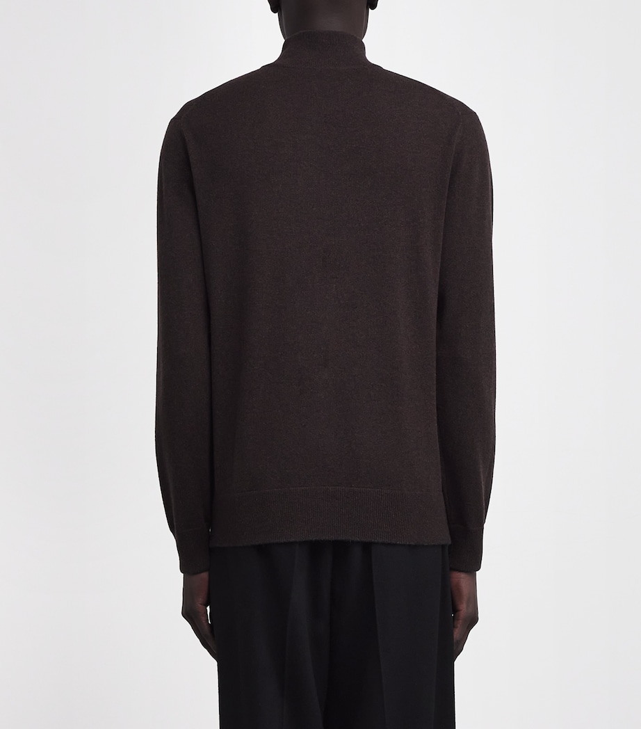 Cashmere Knightsbridge Zip Cardigan CTB CHCLT BROWN Image 4