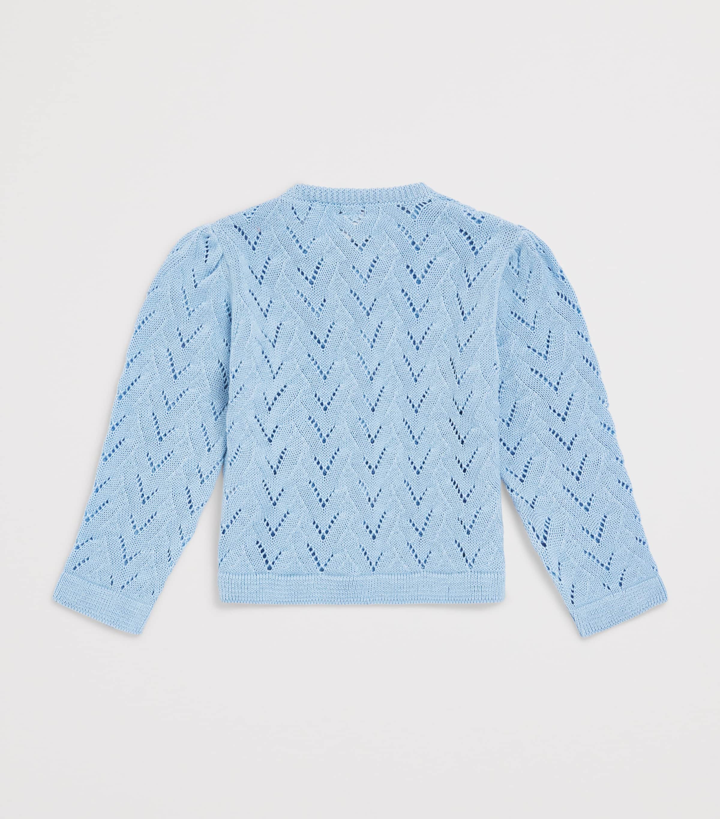 PEPA LONDON Cotton Openwork Cardigan (3 Months-4 Years) Blue Image 2