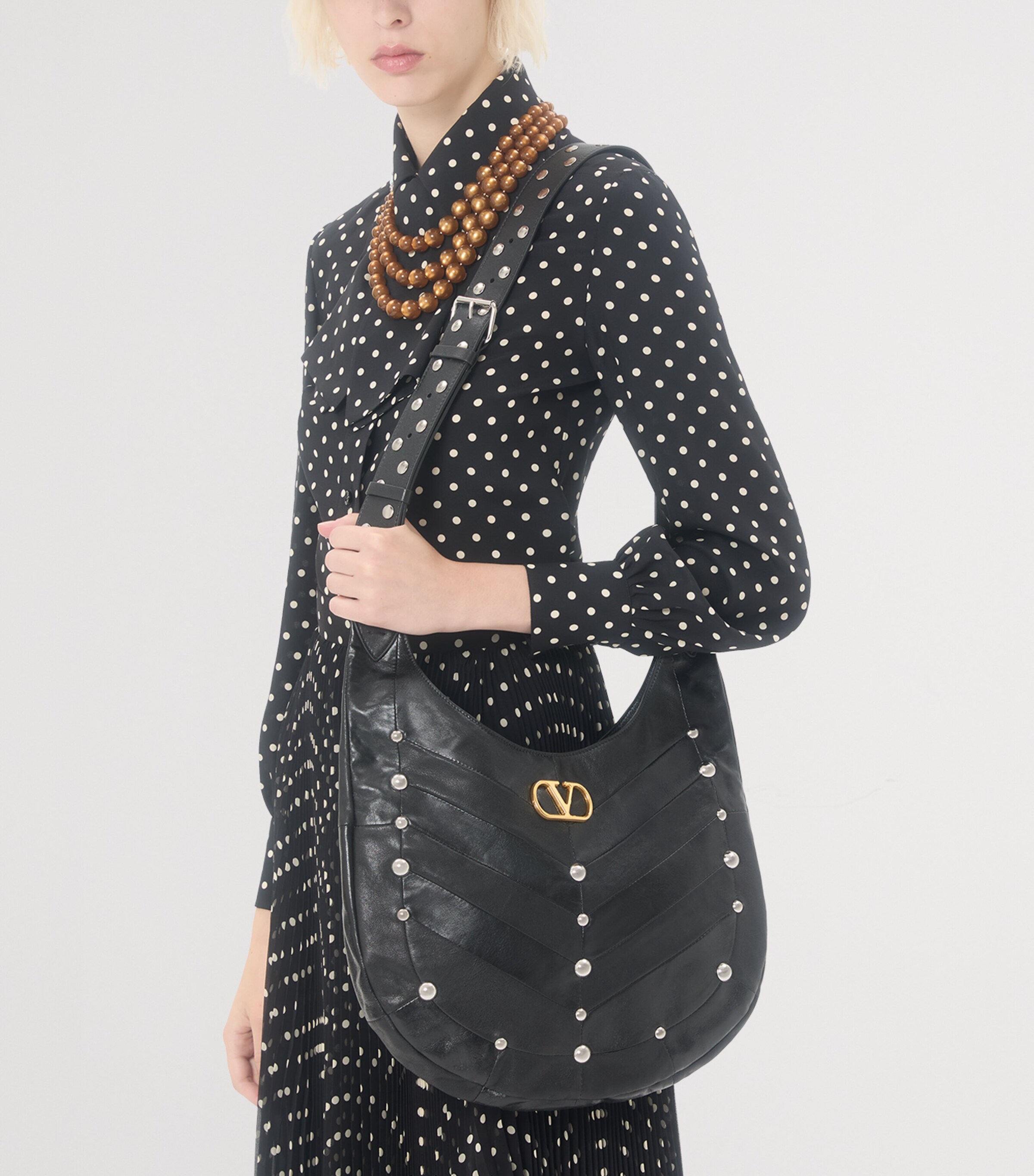 Valentino Womens Silk Polka Dot Shirt Image 6