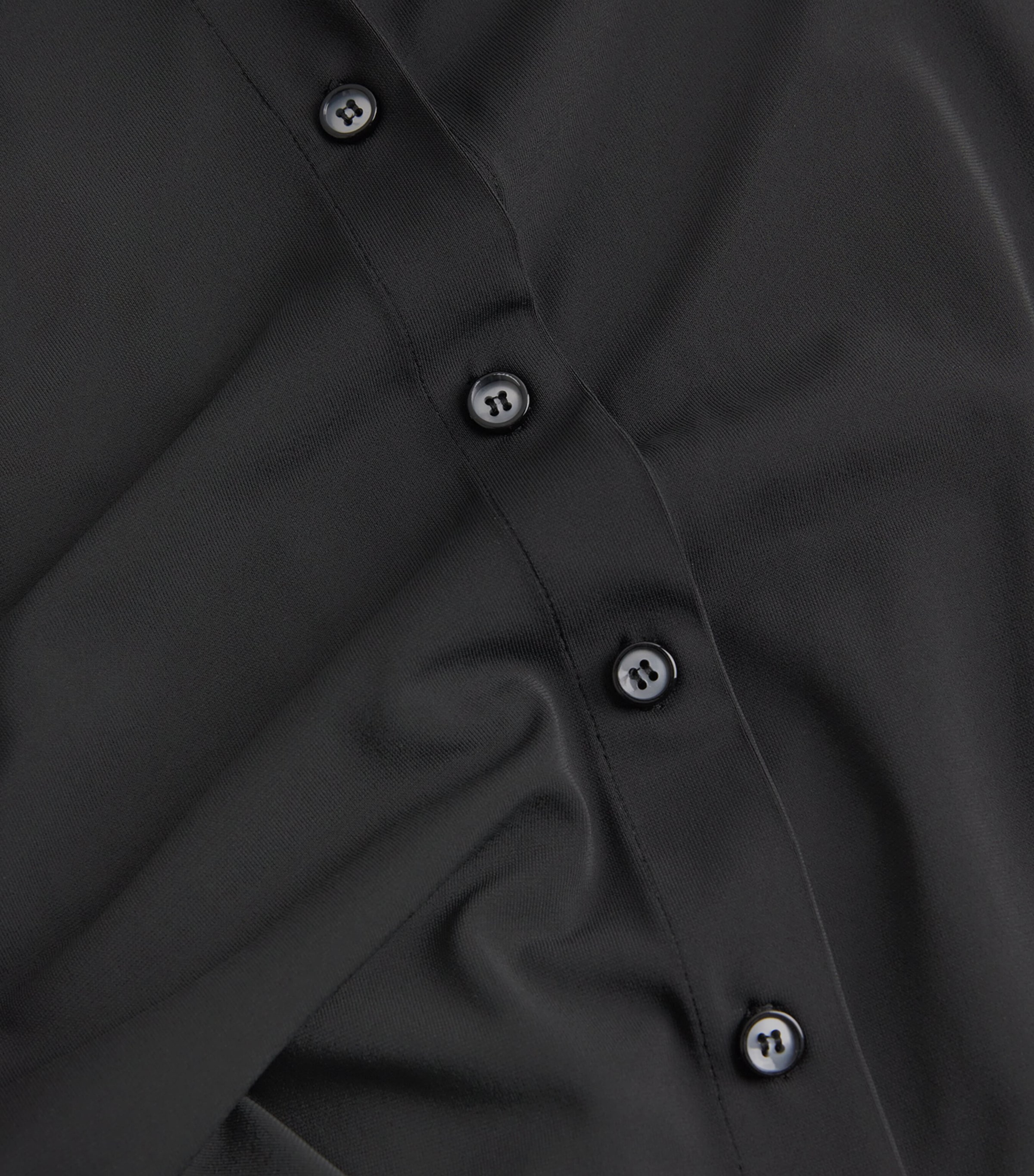 ÉTERNE Womens Georgia Maxi Shirt Dress Black Image 5