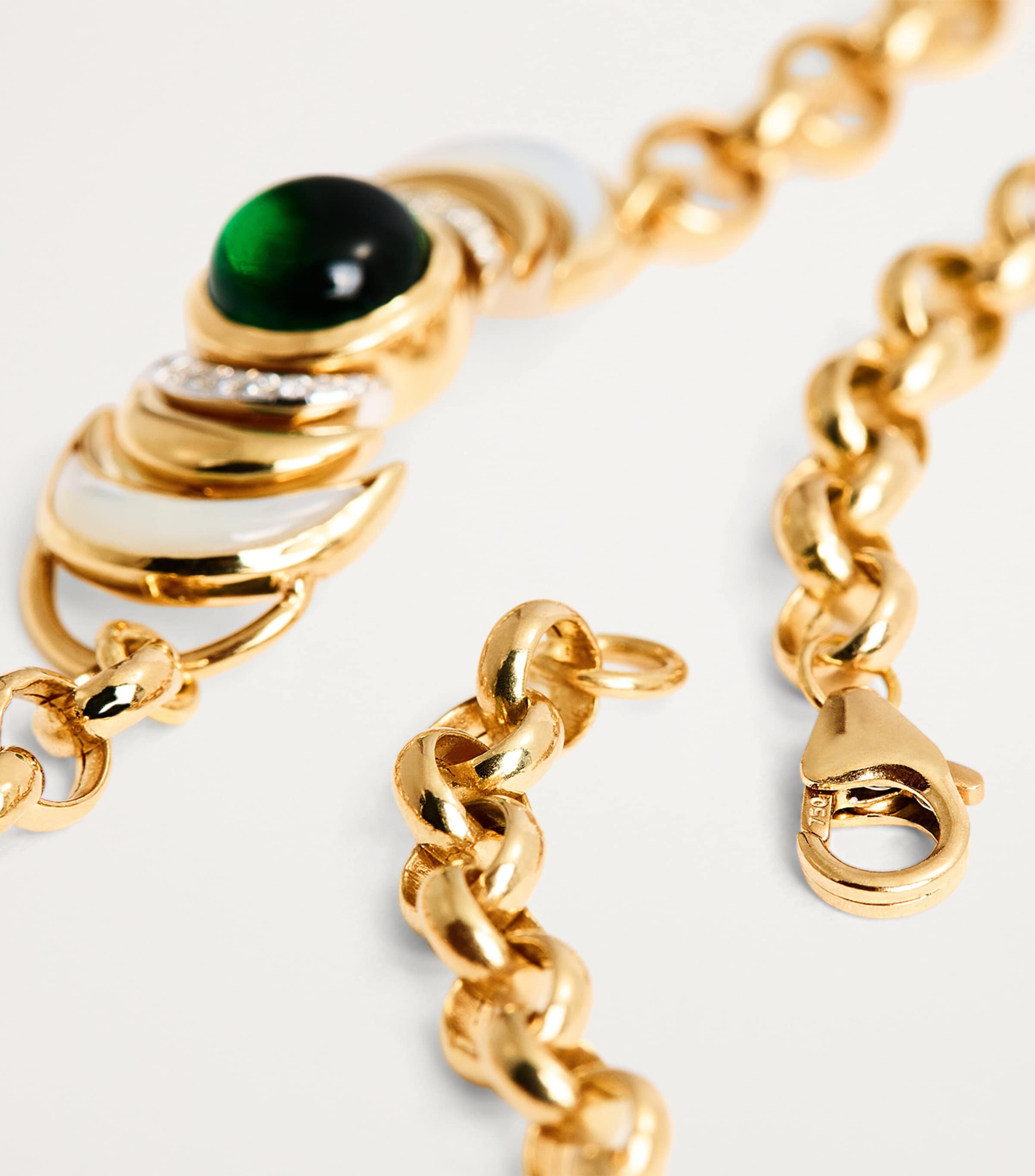 L'ATELIER NAWBAR Yellow Gold, Diamond and Malachite Venus Lot N*91 Necklace Yellow Gold Image 5