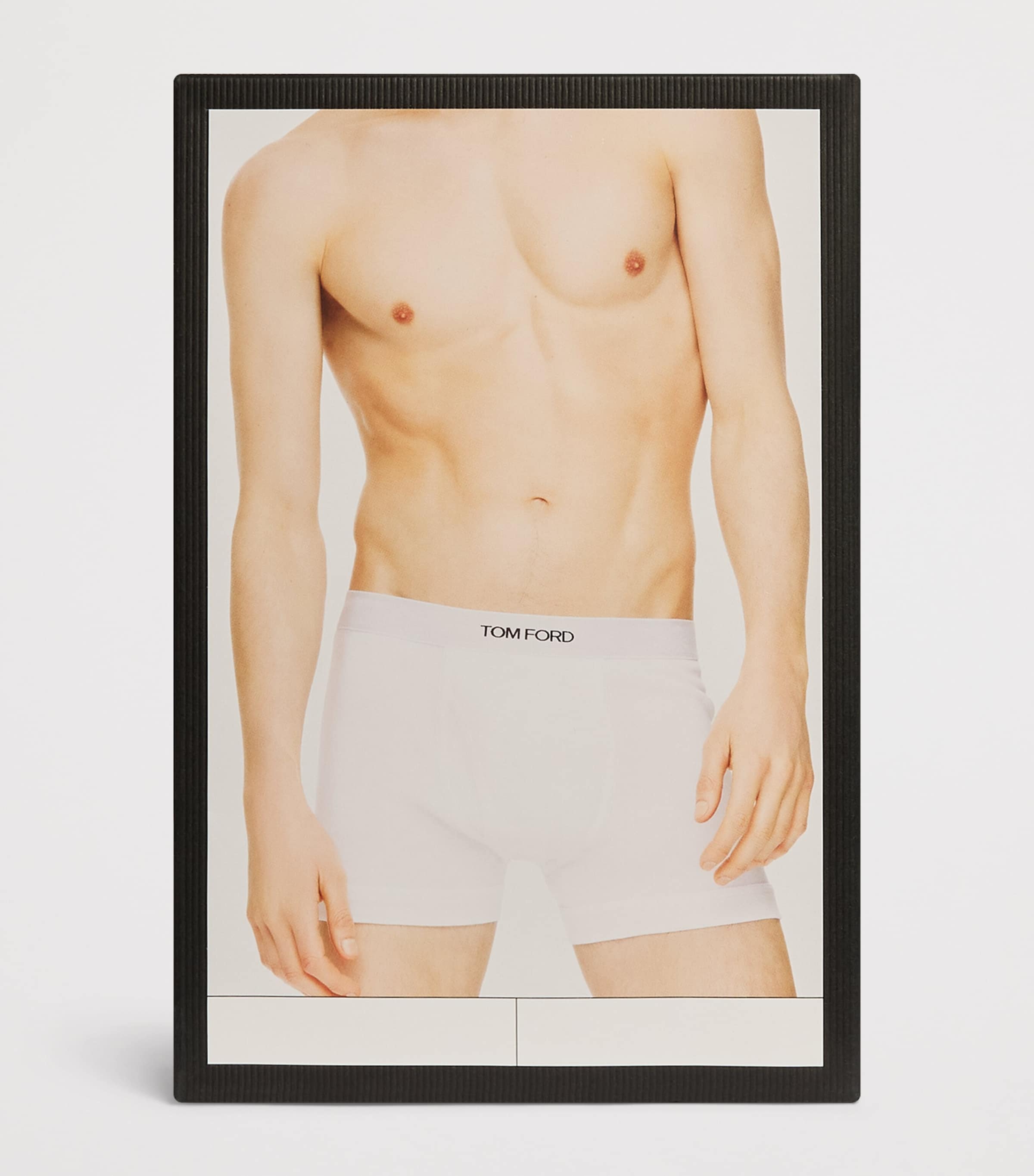 TOM FORD Mens Stretch-Cotton Logo Boxer Briefs (Pack of 2) White Image 4