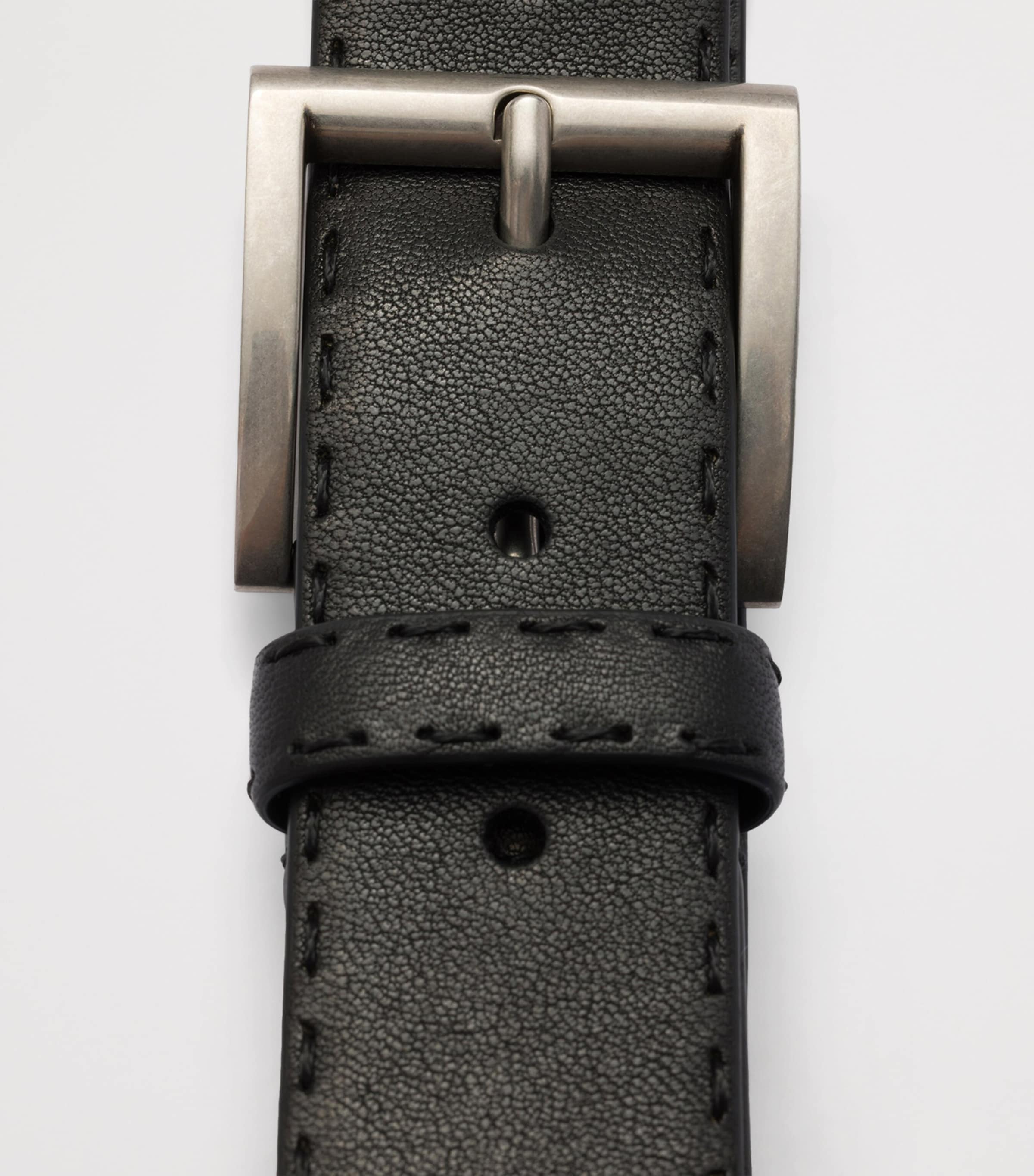 Prada Leather Antiqued Belt Black Image 4