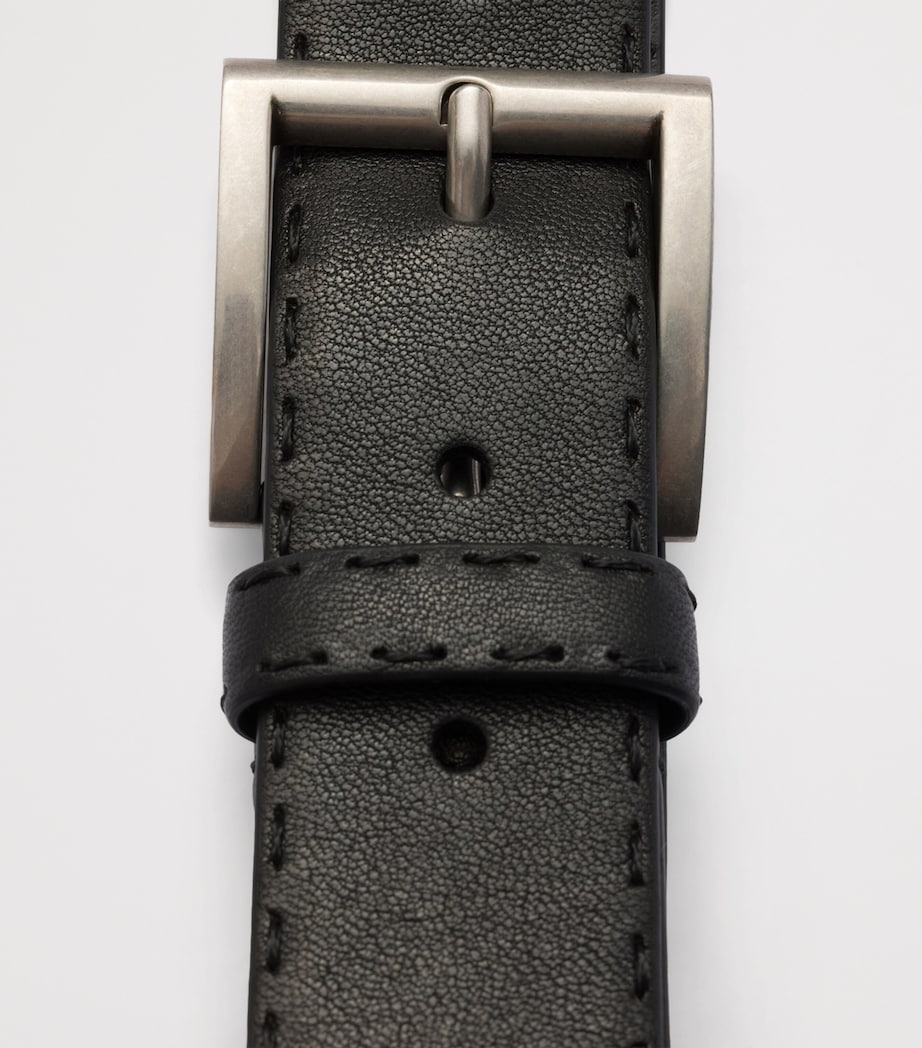 Prada Leather Antiqued Belt Black Image 4