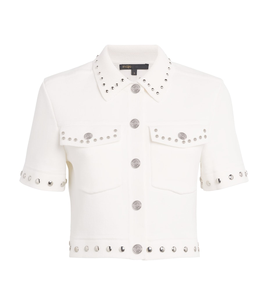 Short-Sleeve Studded Jacket ECRU Image 1