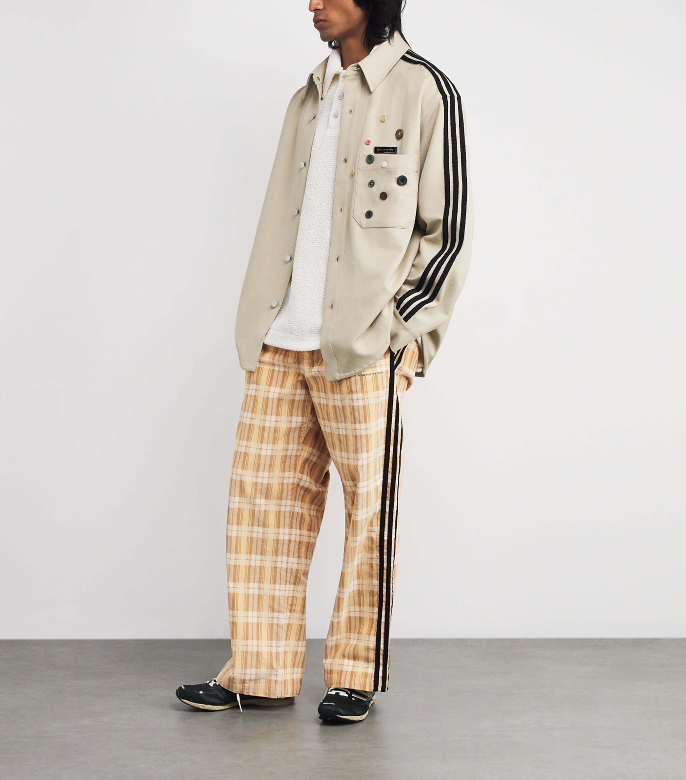 adidas Mens Originals x Song for the Mute Plaid Sweatpants Image 2
