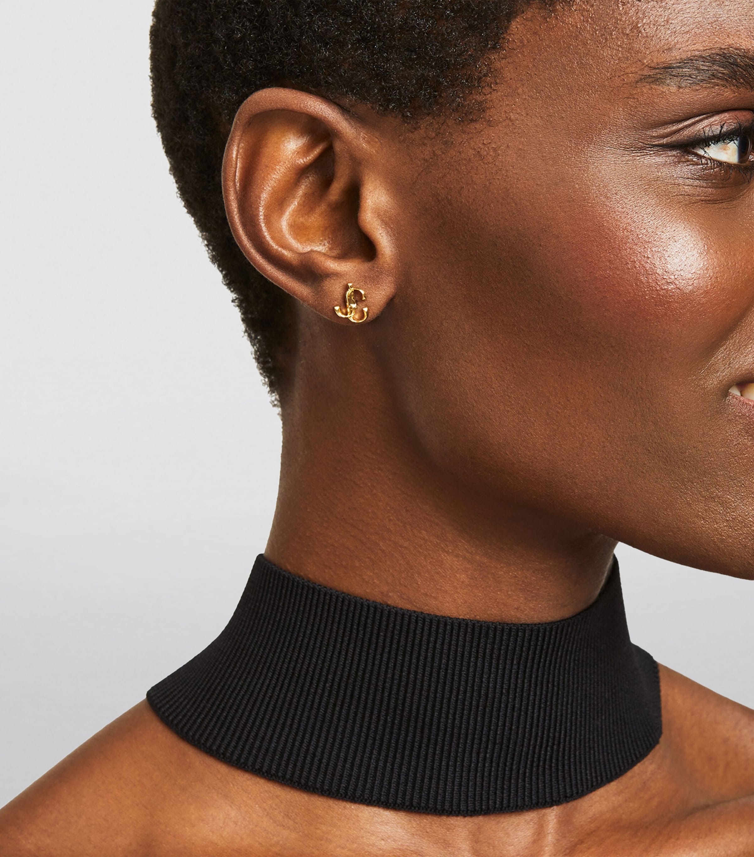 JC Logo Mini Stud Earrings GOLD Image 6