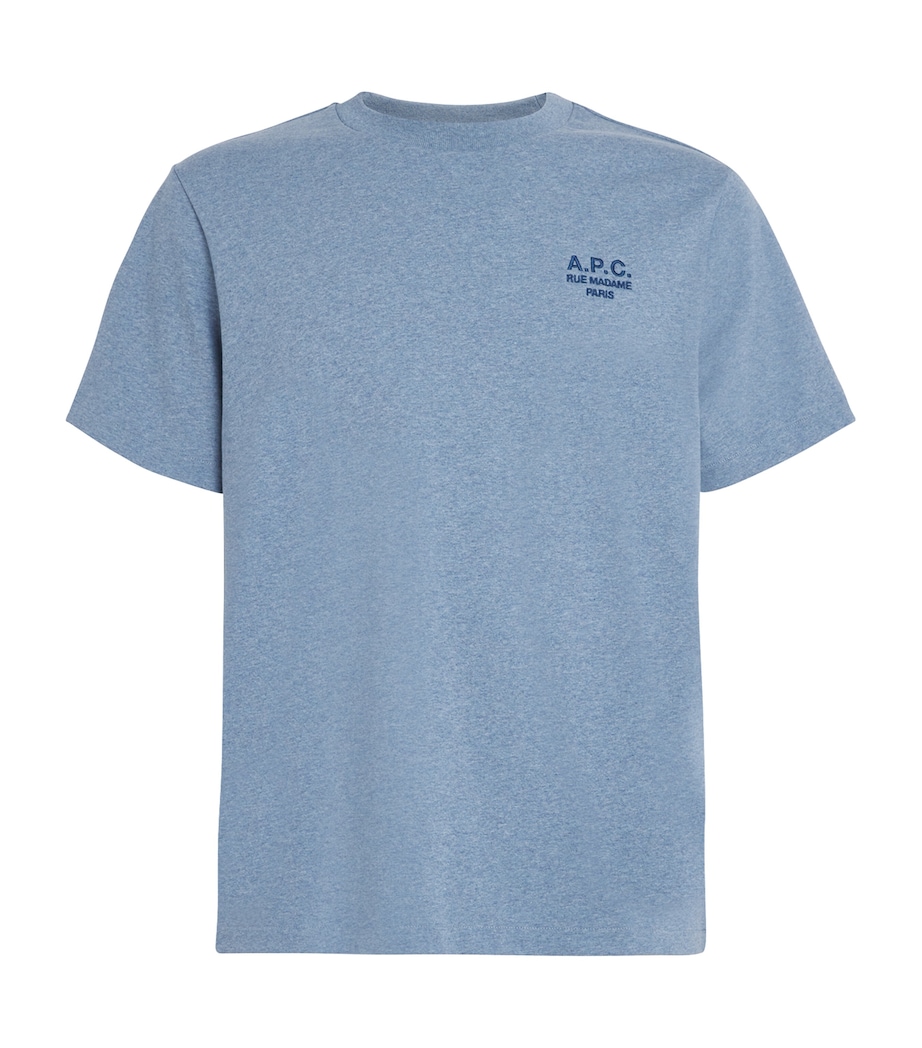 Cotton Logo T-Shirt BLEU GRIS CHINE/BLEU Image 1